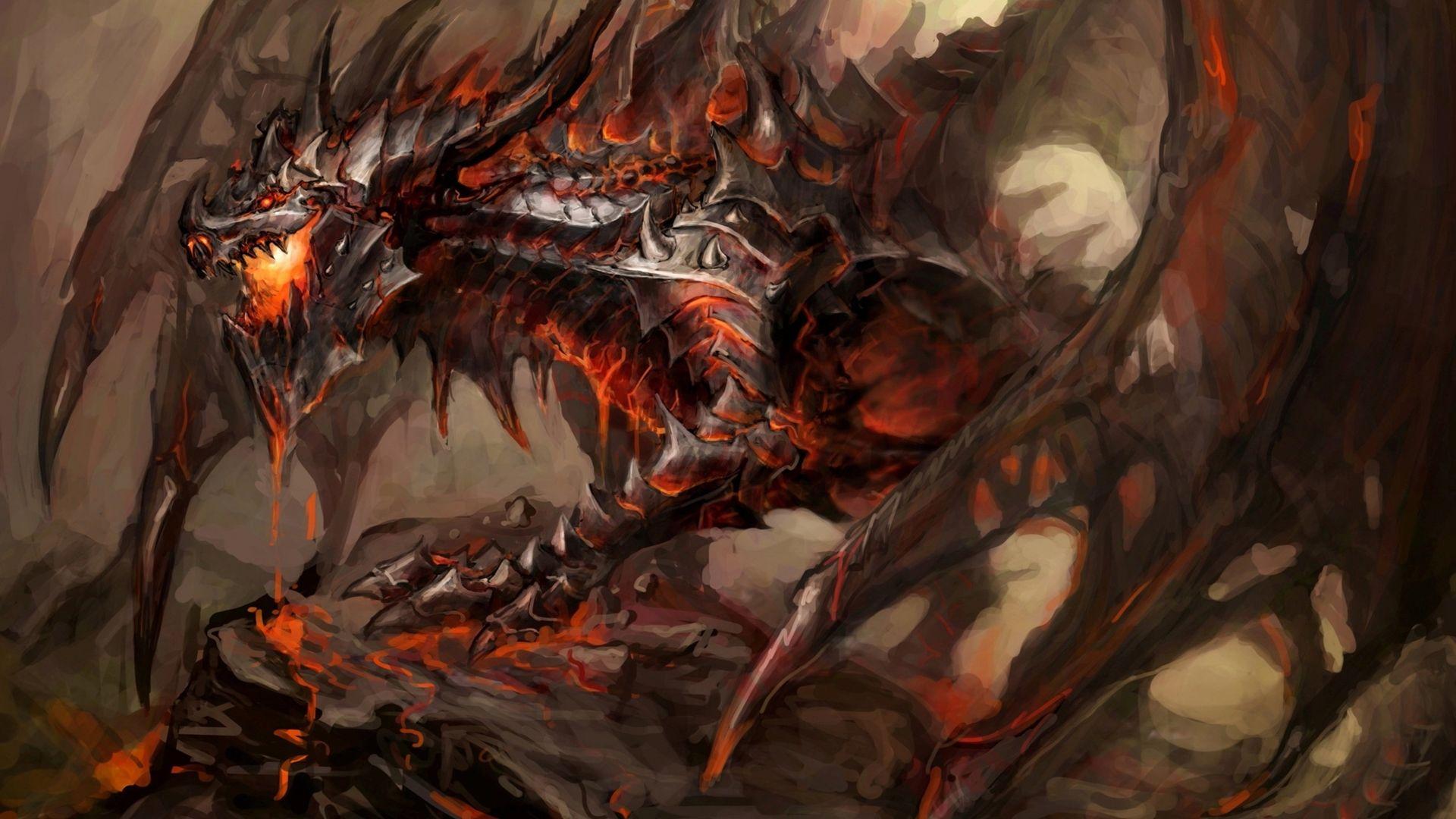 demonic dragon wallpaper