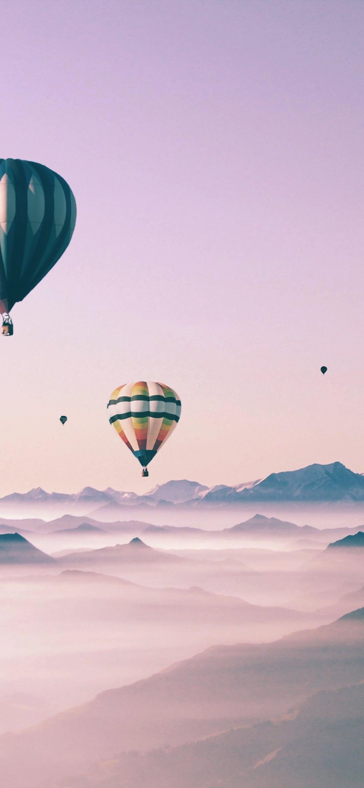 Cute landscape sky balloon for girls. wallpaper.sc iPhone