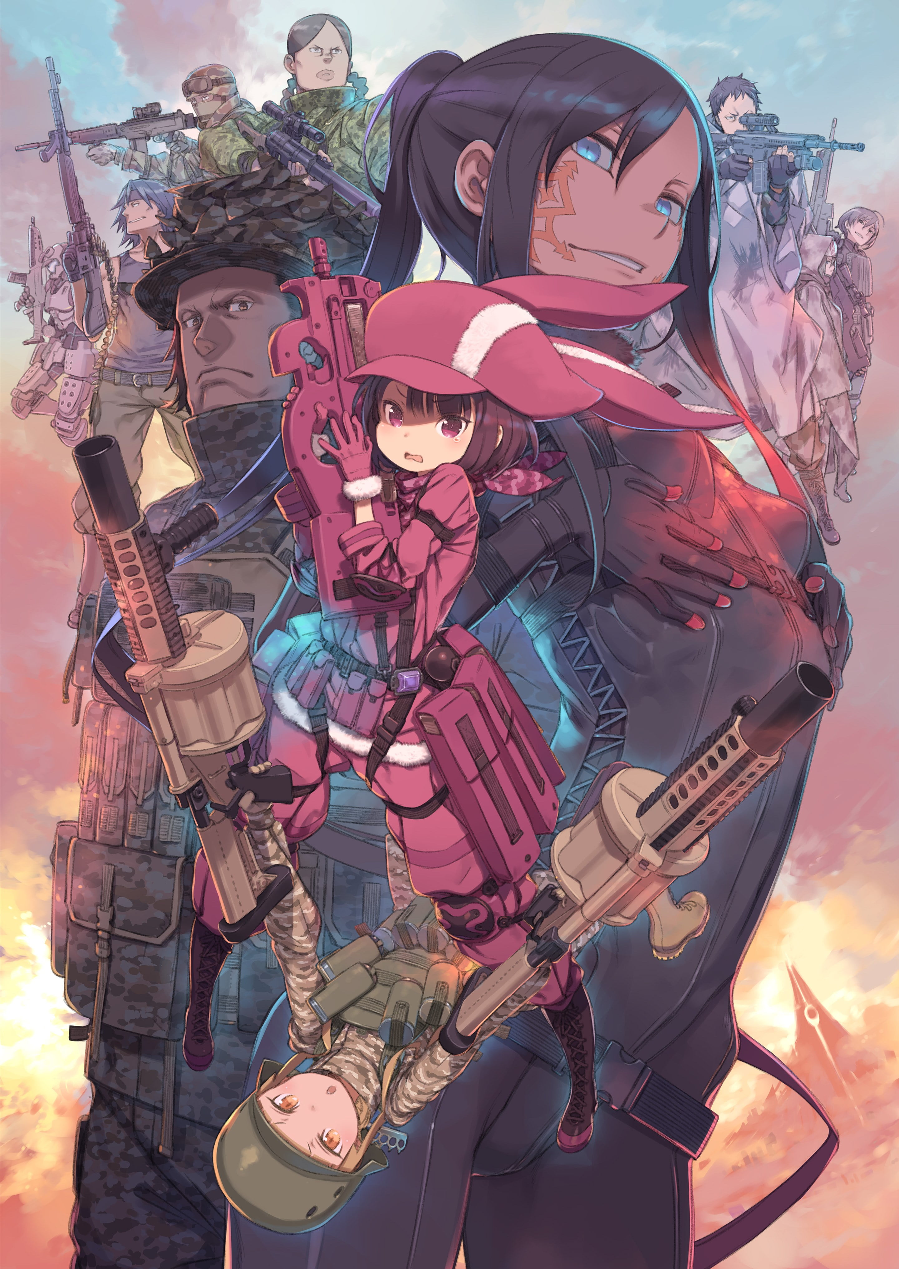 Anime digital wallpaper, Sword Art Online, weapon, Gun Gale Online HD wallpaper