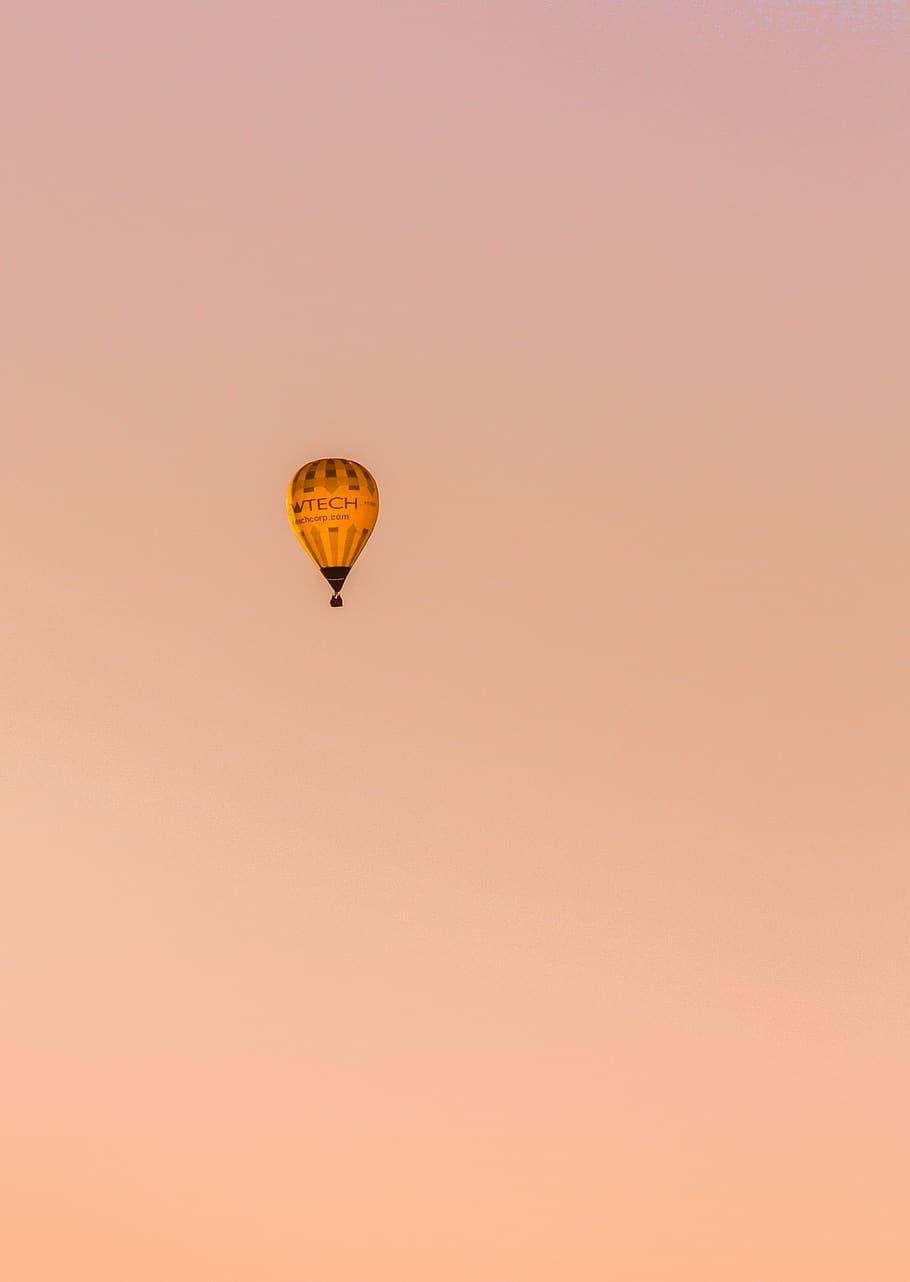 aylesbury, united kingdom, sunset, air balloon, sky, orange