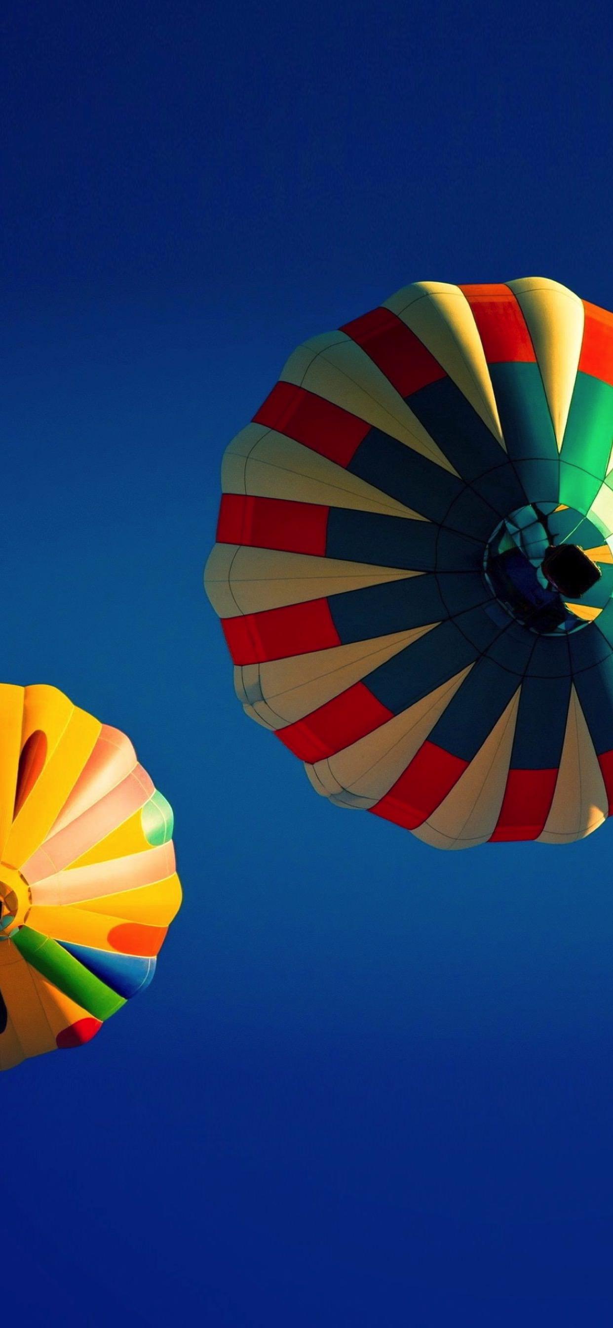 Landscape colorful balloon. wallpaper.sc iPhone XS Max