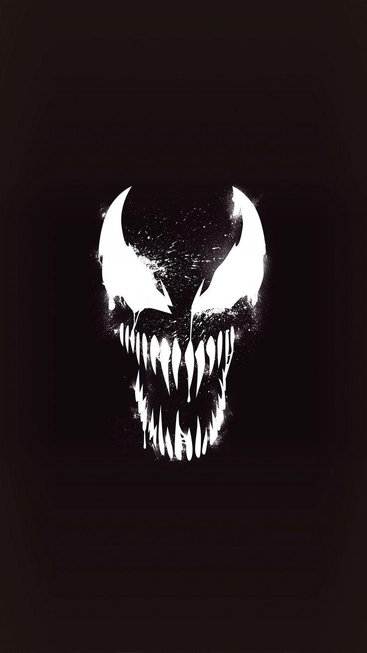 Venom Dark Minimal iPhone Wallpaper. Marvel wallpaper, Marvel