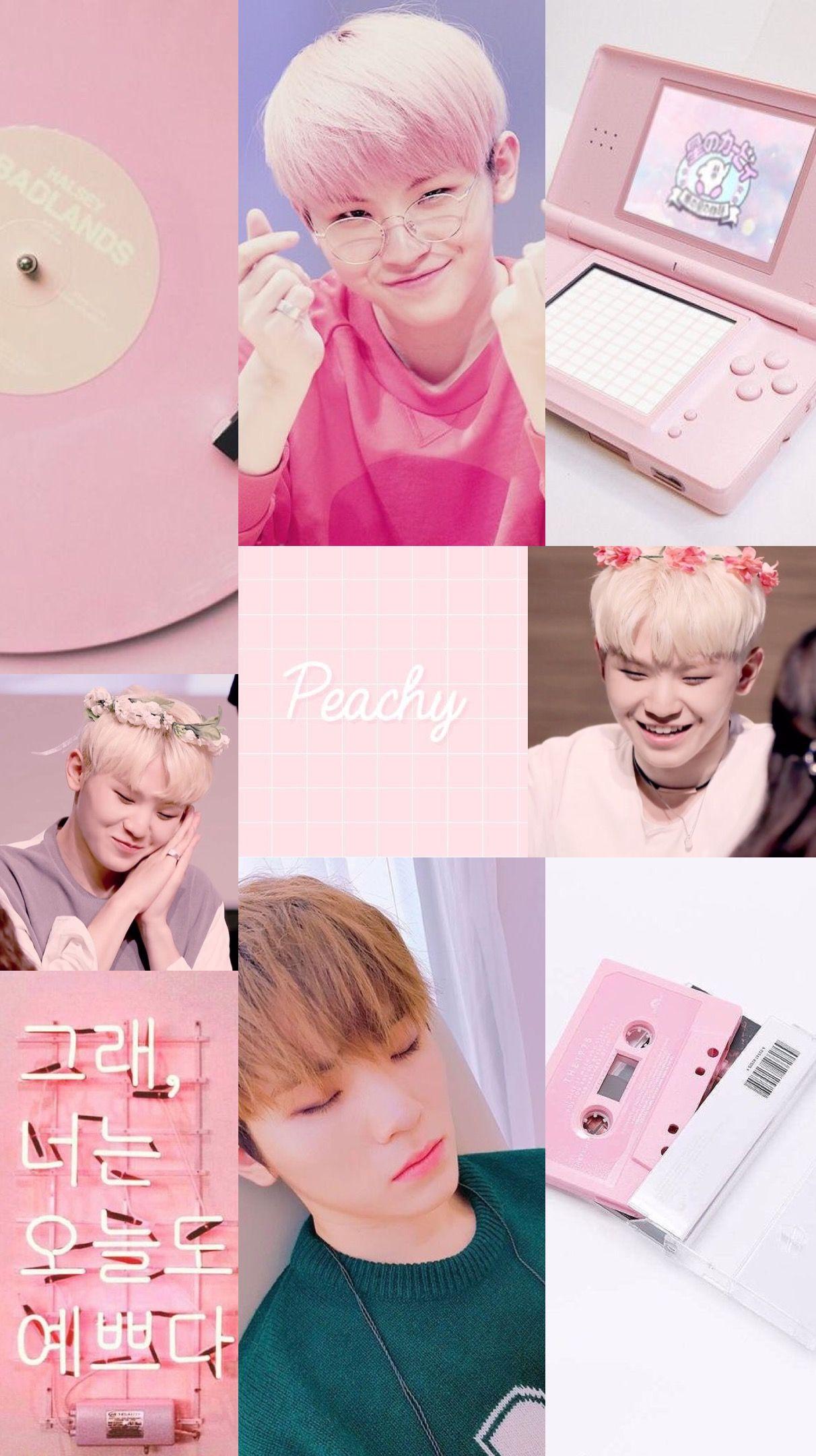 Woozi Lee Jihoon Pink aesthetic #wallpaper. Pink