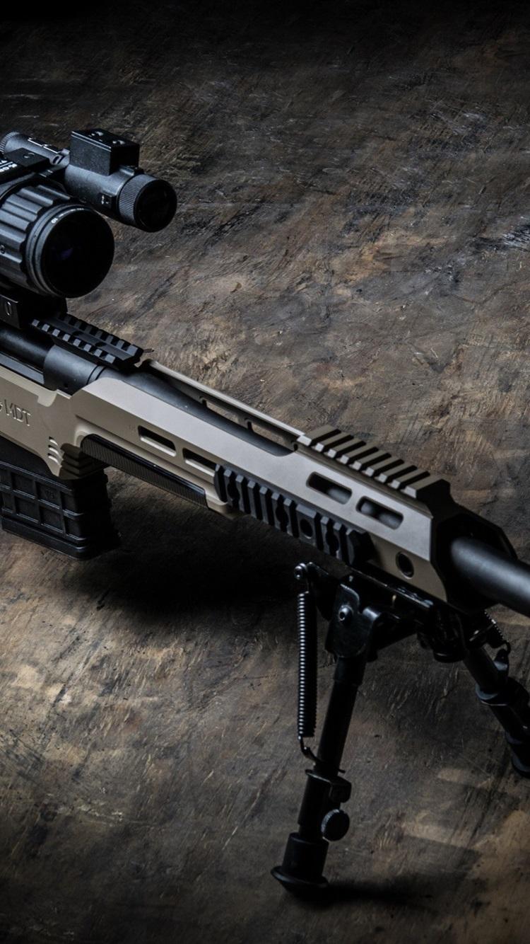 MDT Sniper Rifle, Weapon 750x1334 IPhone 8 7 6 6S Wallpaper, Background, Picture, Image