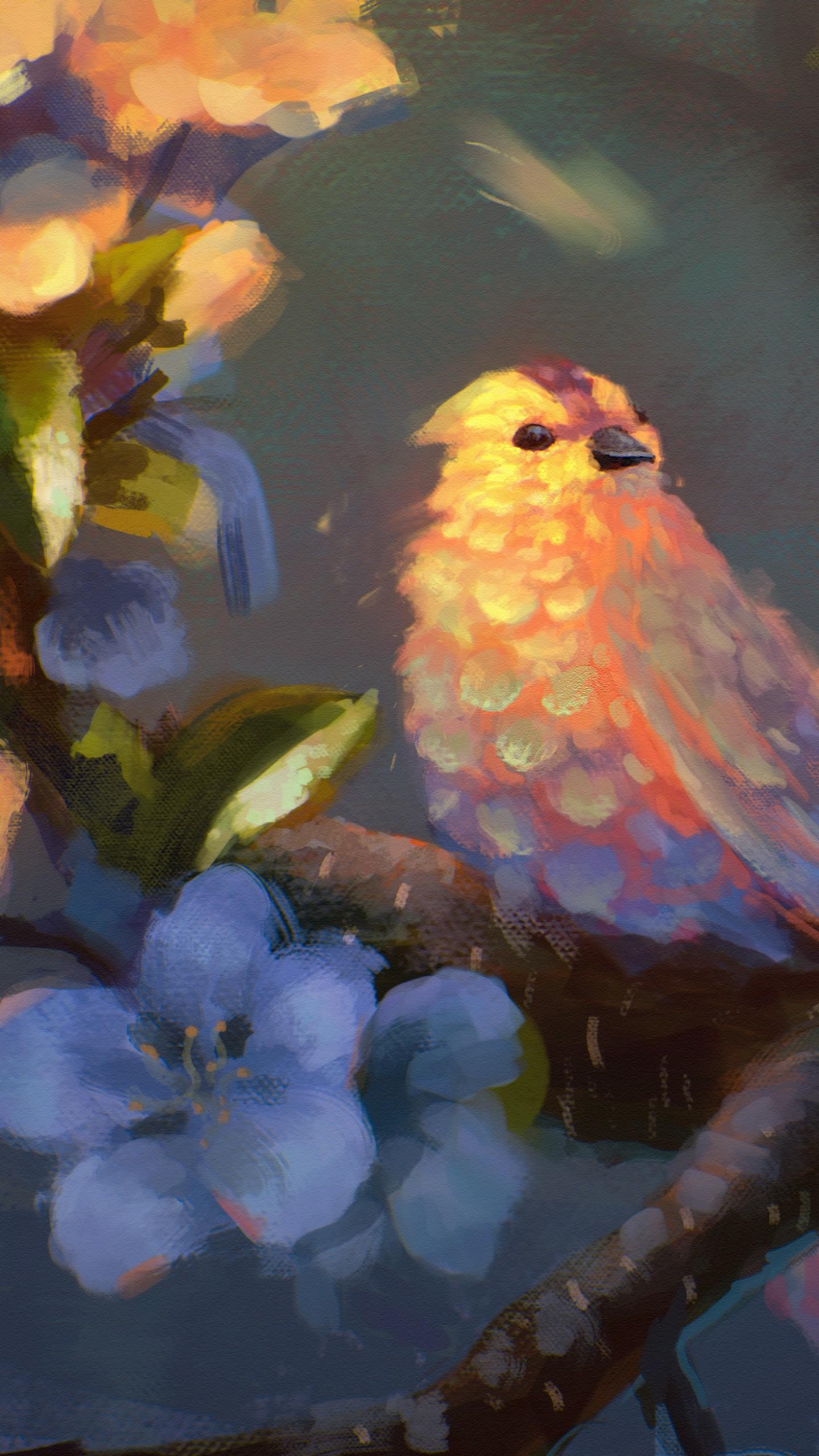 Wallpaper Pretty bird, Artwork, HD, 4K, Creative Graphics