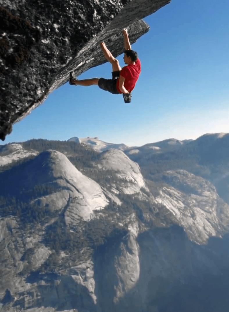 Alex Honnold Free Soloing Yosemite. Rock Climbing