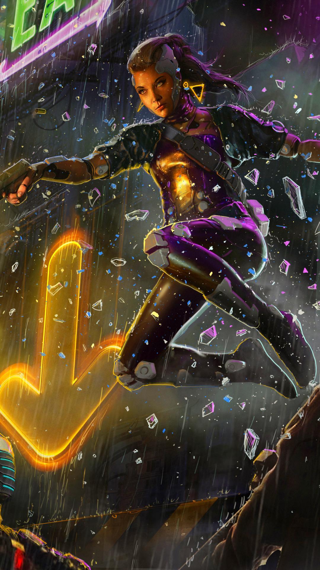 Sci Fi Cyberpunk (1080x1920) Wallpaper