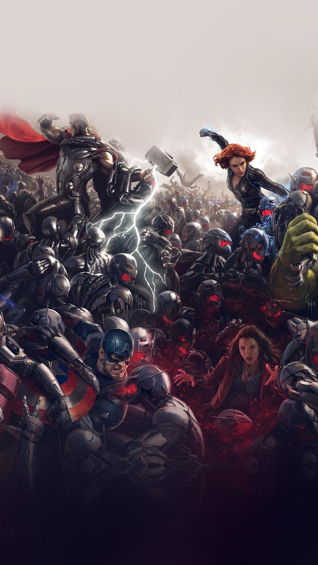 Avengers Marvel Hero Ultron Super Fight Art