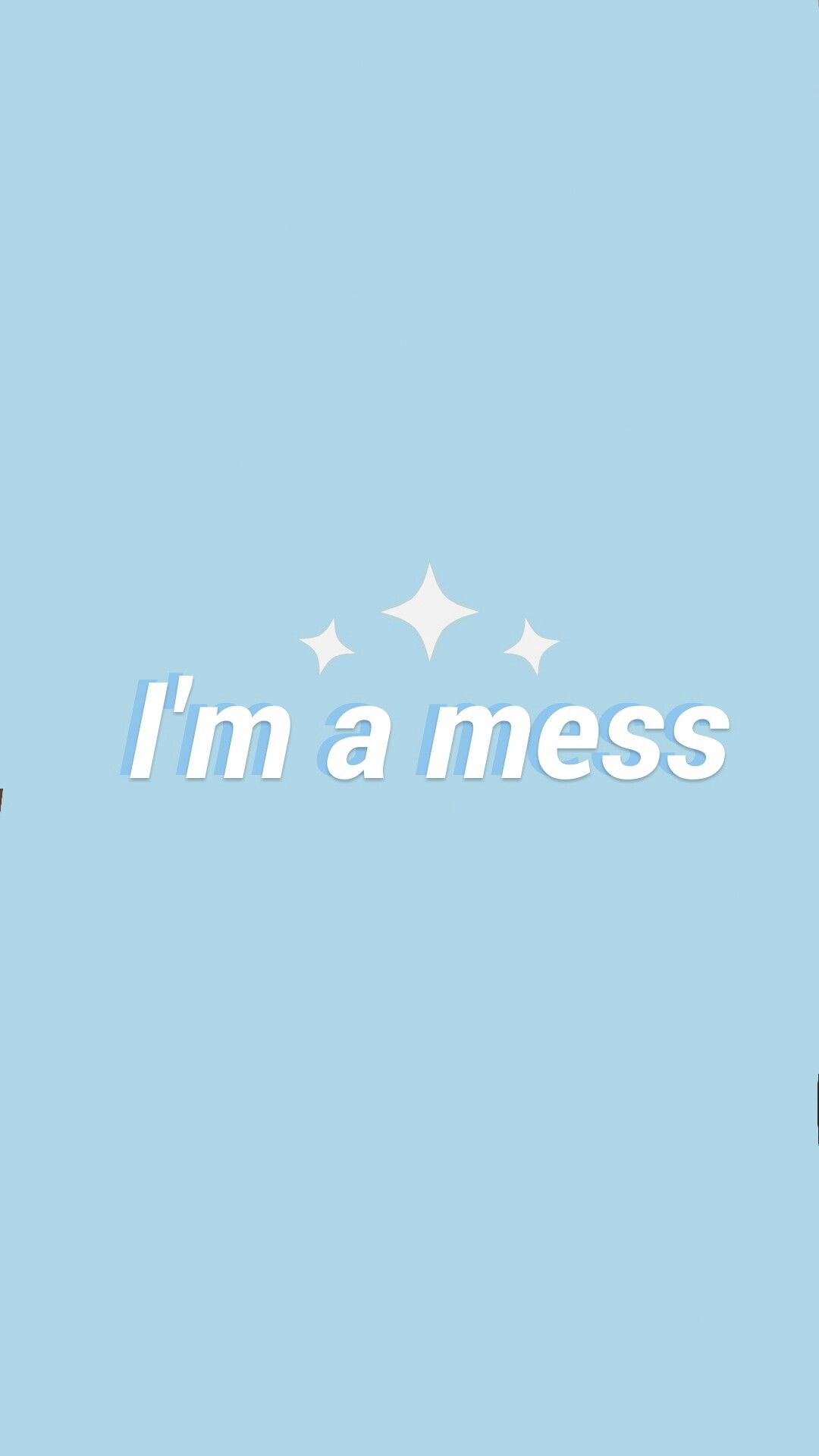 ✦I'm a mess. Blue aesthetic pastel, Blue wallpaper iphone, Light blue aesthetic
