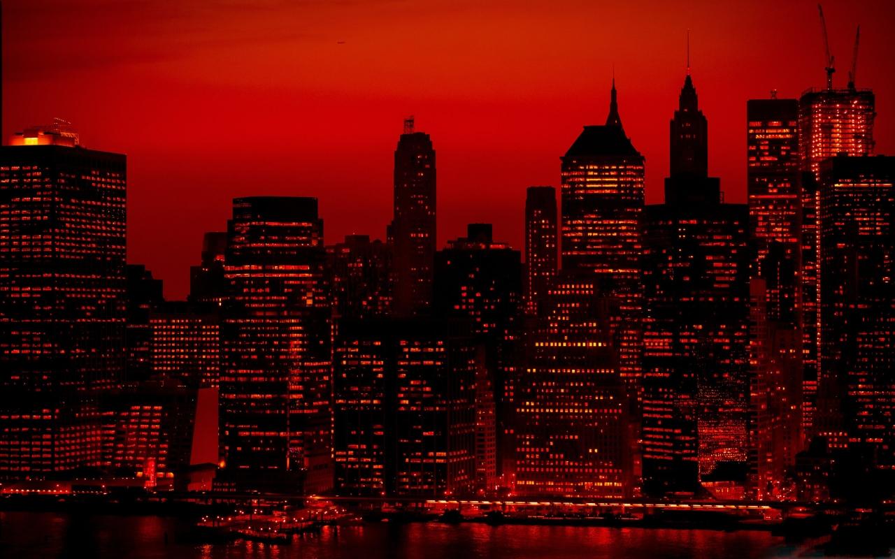 Red Sky At Night New York City Mac Wallpaper Download