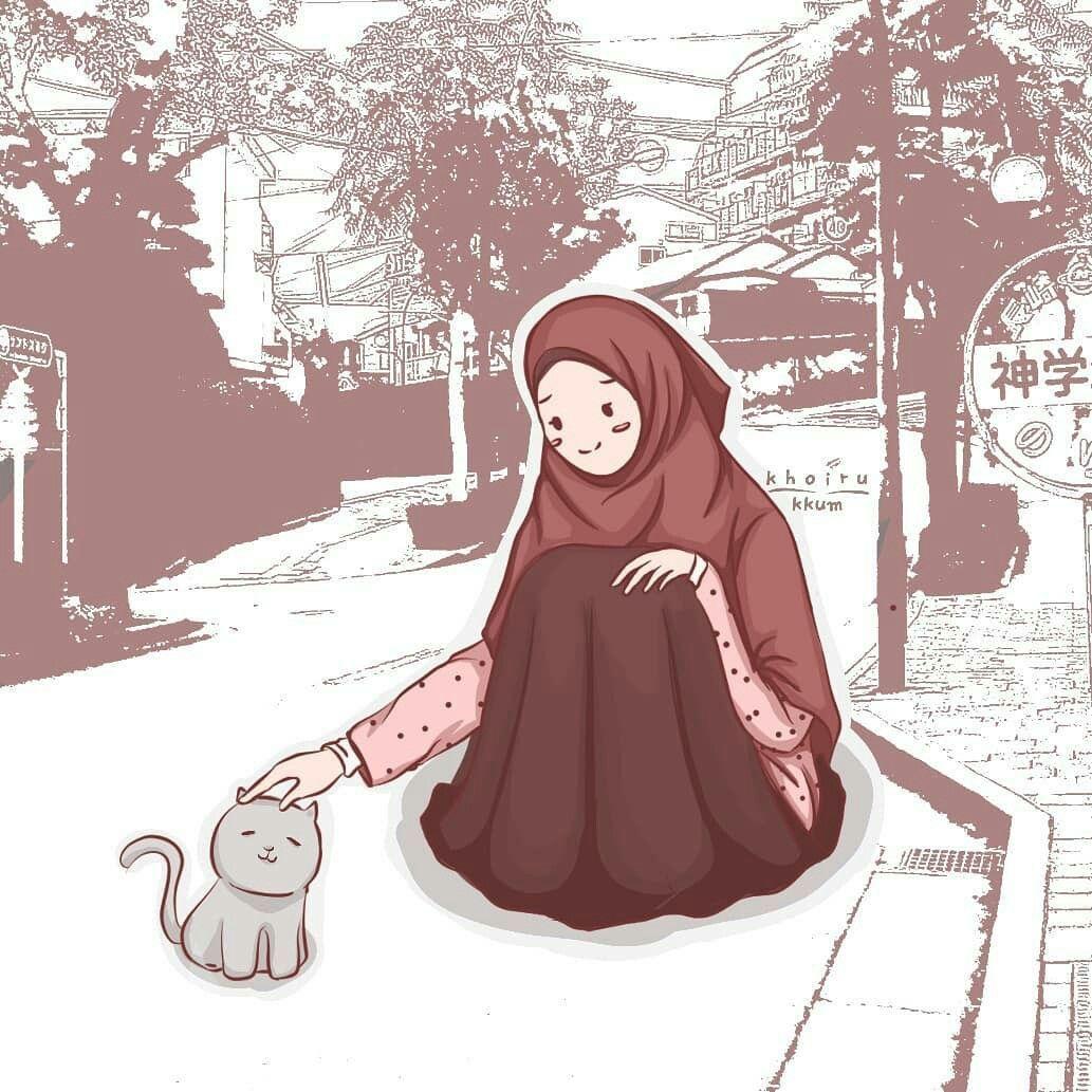 Muslim Girl Cartoon Wallpaper Free Muslim Girl