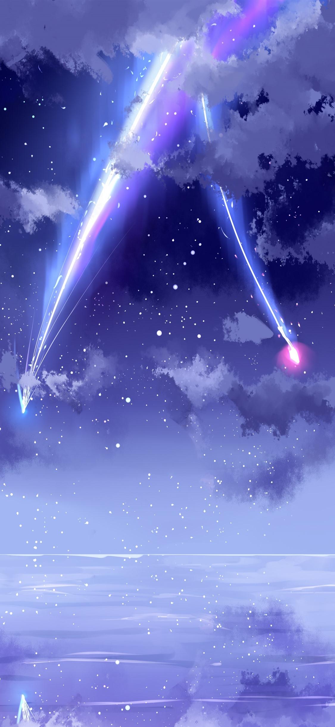 Wallpaper Your Name, beautiful sky, meteor, anime 3840x2160