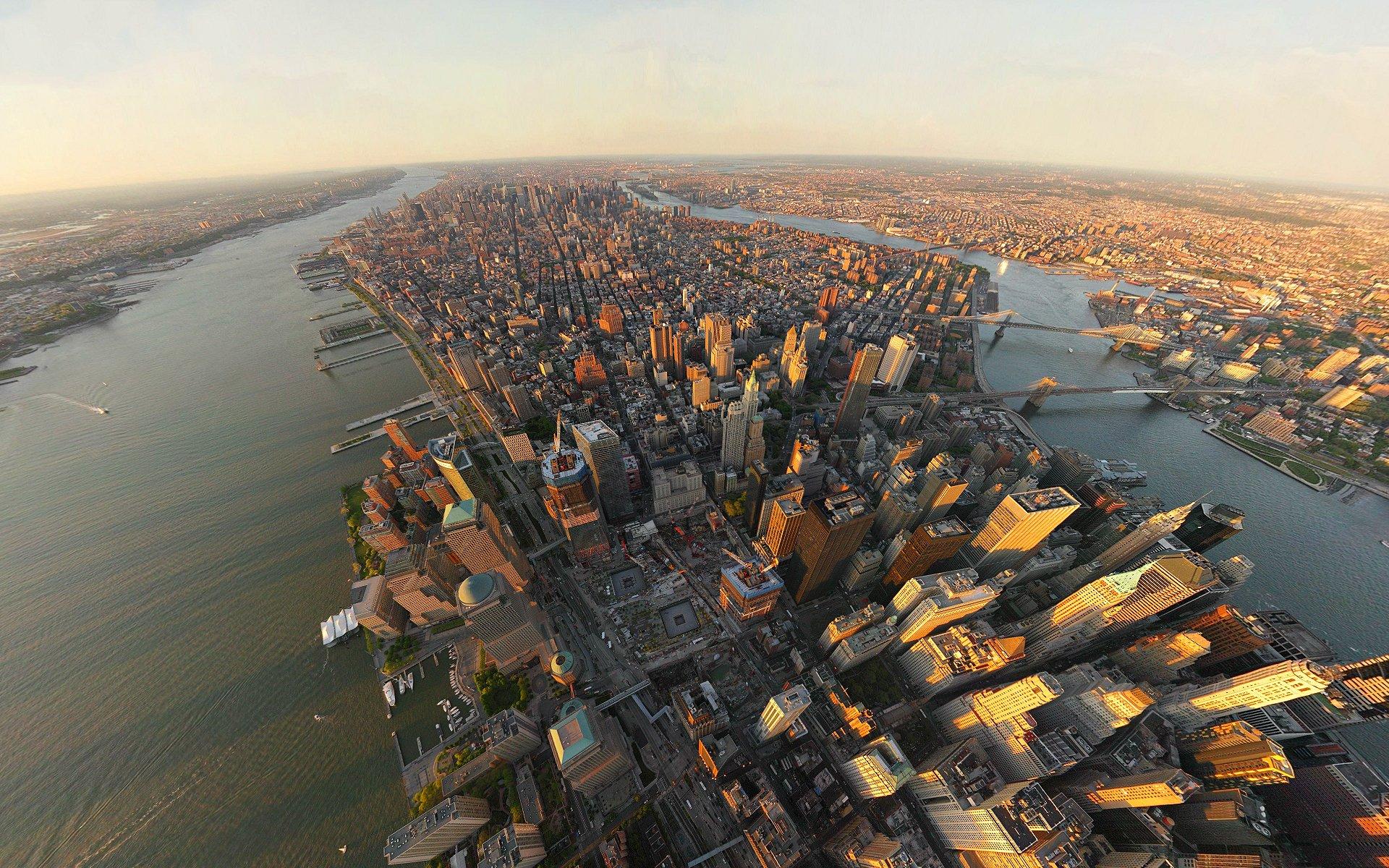Aerial View of New York City HD Wallpaper. Background Image
