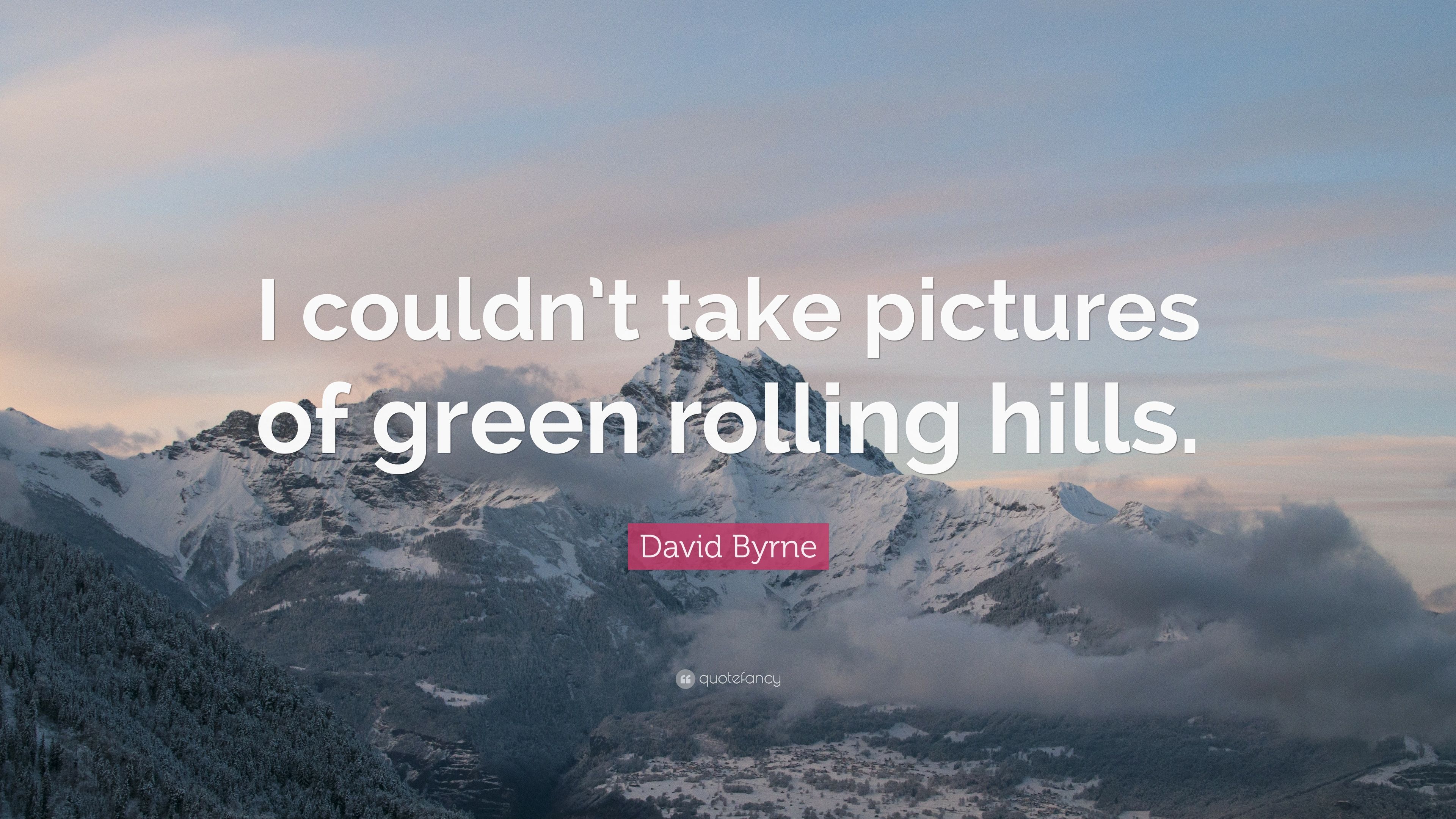 David Byrne Quote: “I couldn't take picture of green