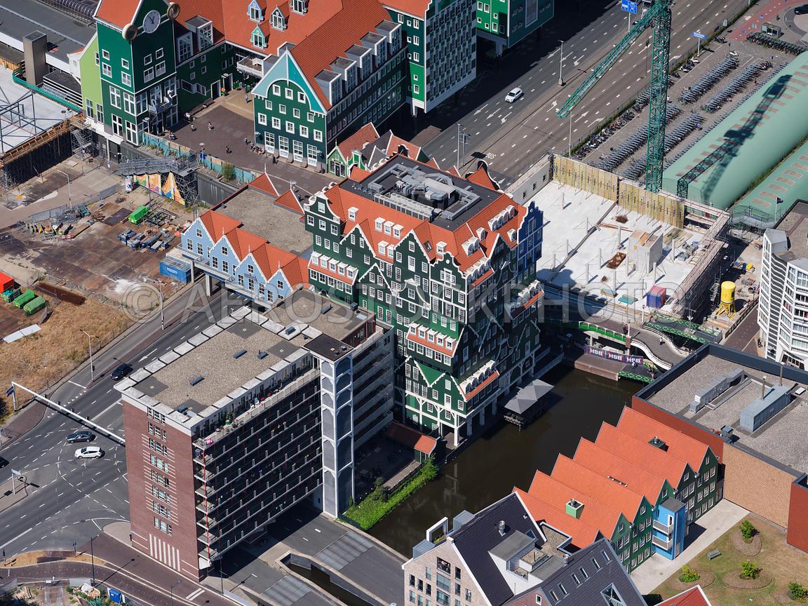 aerial view. Zaanstad, Inntel Hotel, aug 2018. 68 stacked