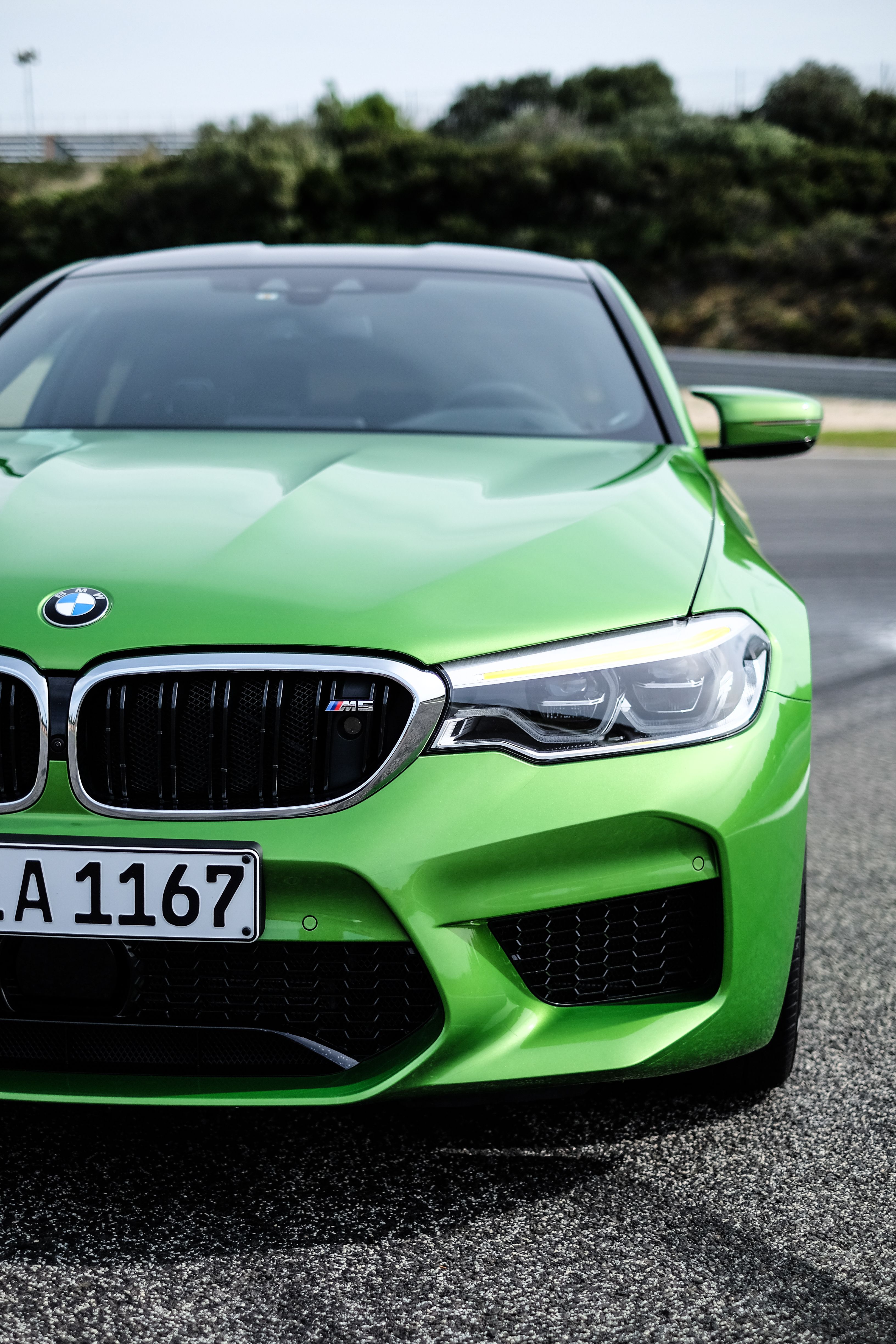 The All New BMW M5 In Java Green F90/ Mobile Phone Screen