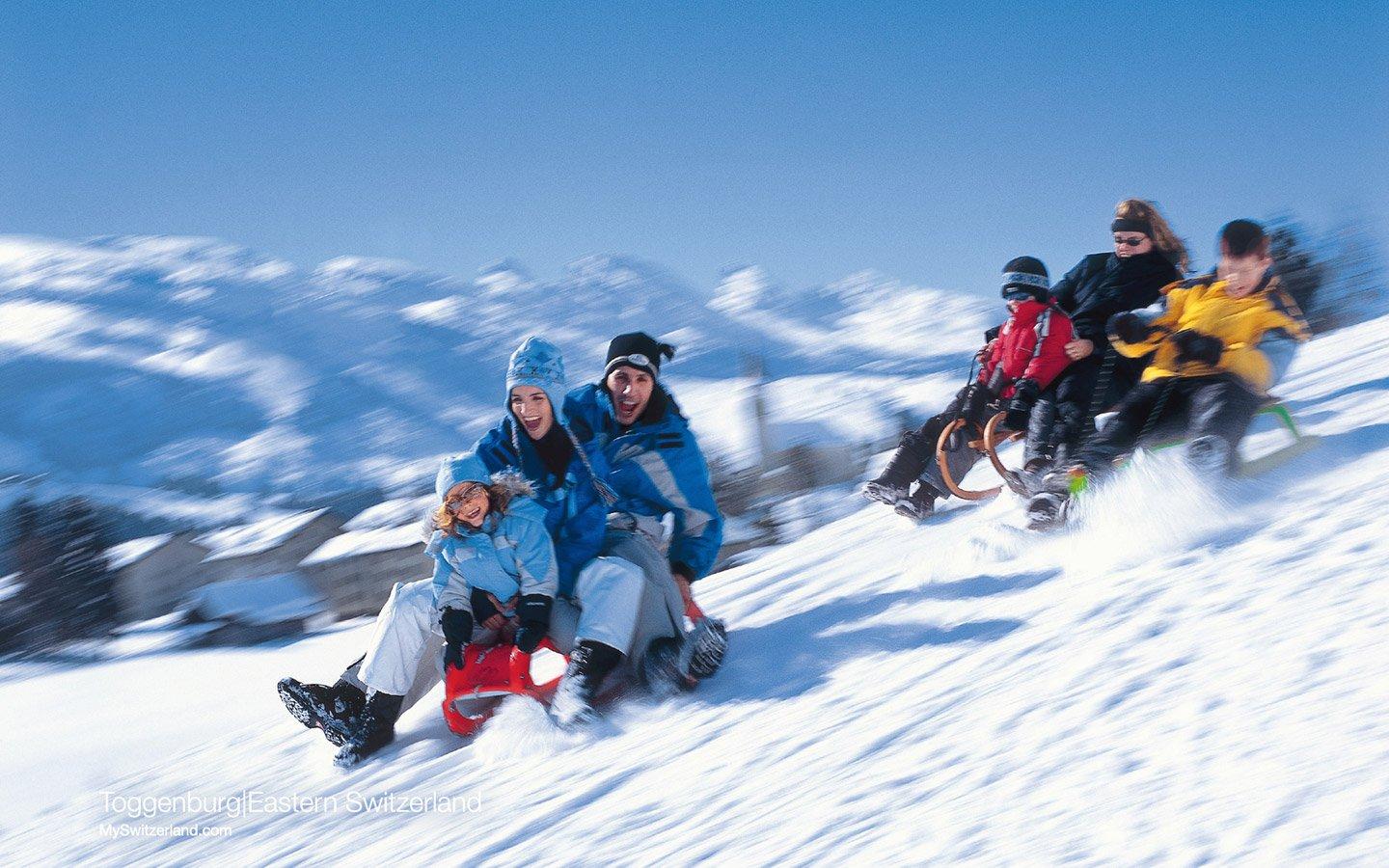 1440*900 Swiss Winter Fun Ski Vacation