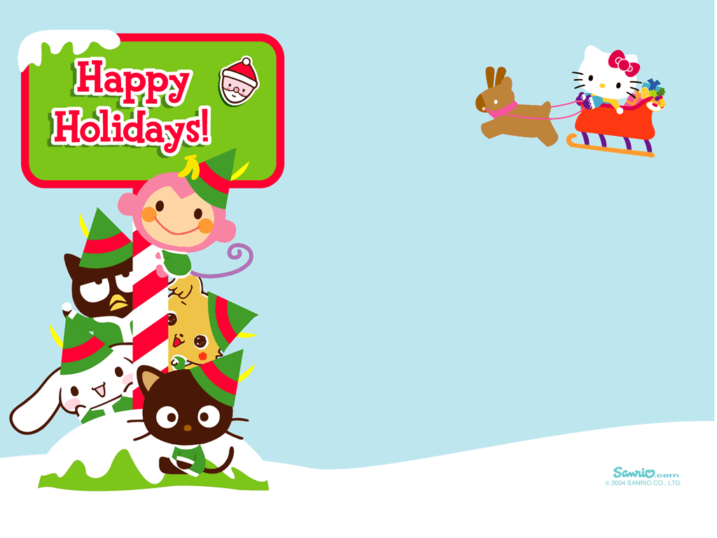 Happy holidays! Hello Kitty Christmas Wallpaper