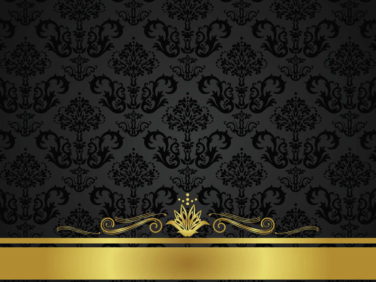 Dark Blue And Gold Wallpaper, Picture