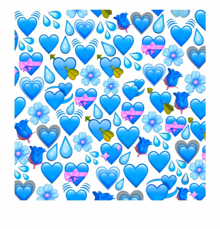 iPhone Blue Emoji Background Free Wallpaper & Background