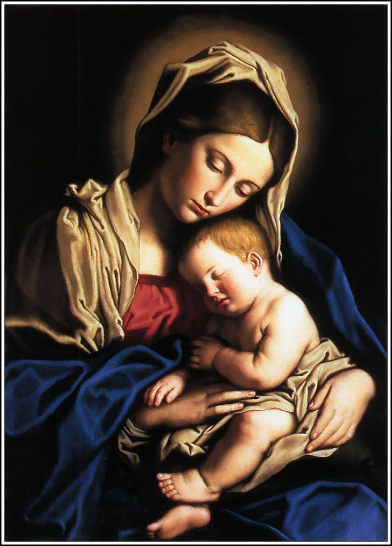 Mother Mary and Jesus sleeping. Mary, jesus, Madonna, child