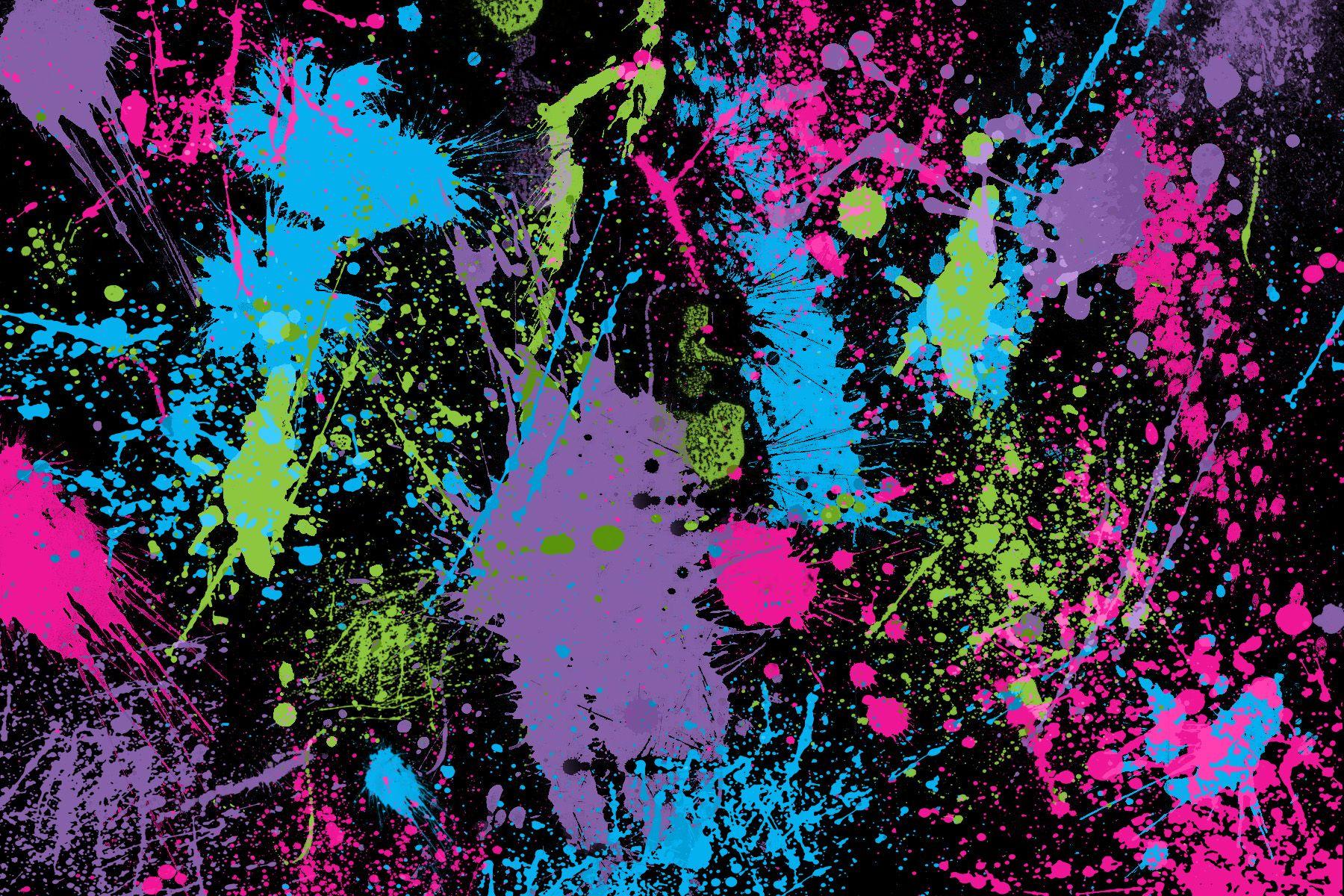 HomeNeon Paint Splatter Background. Paint splatter background, Splatter background, Neon painting