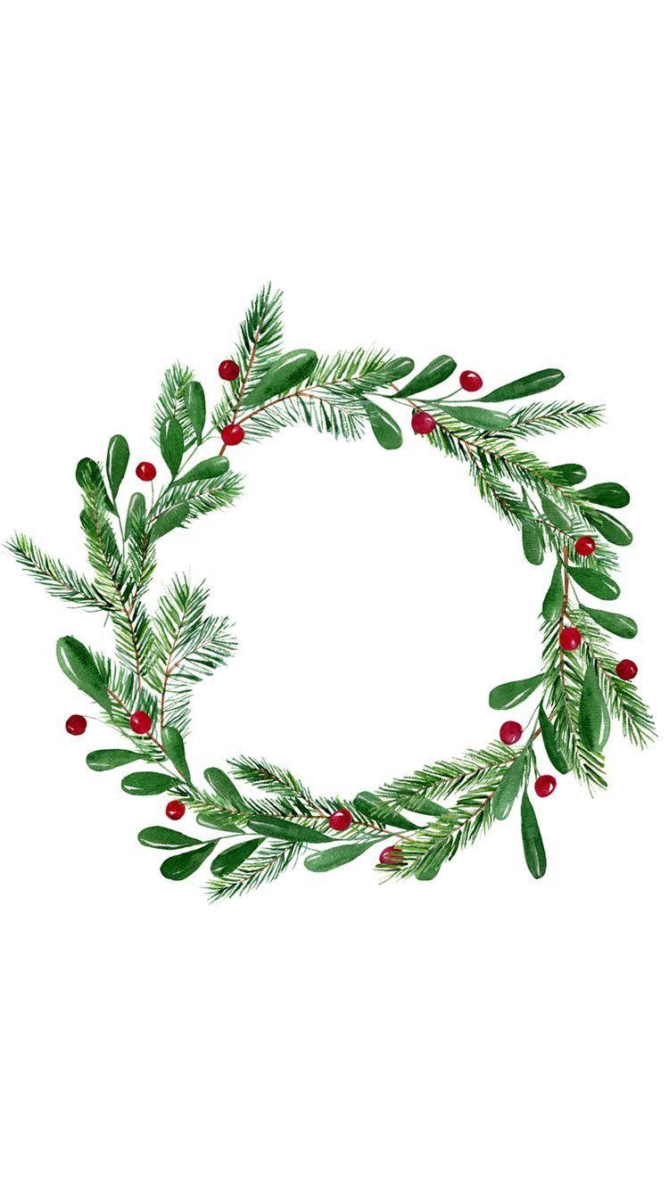 Christmas Wreath iPhone Wallpapers - Wallpaper Cave