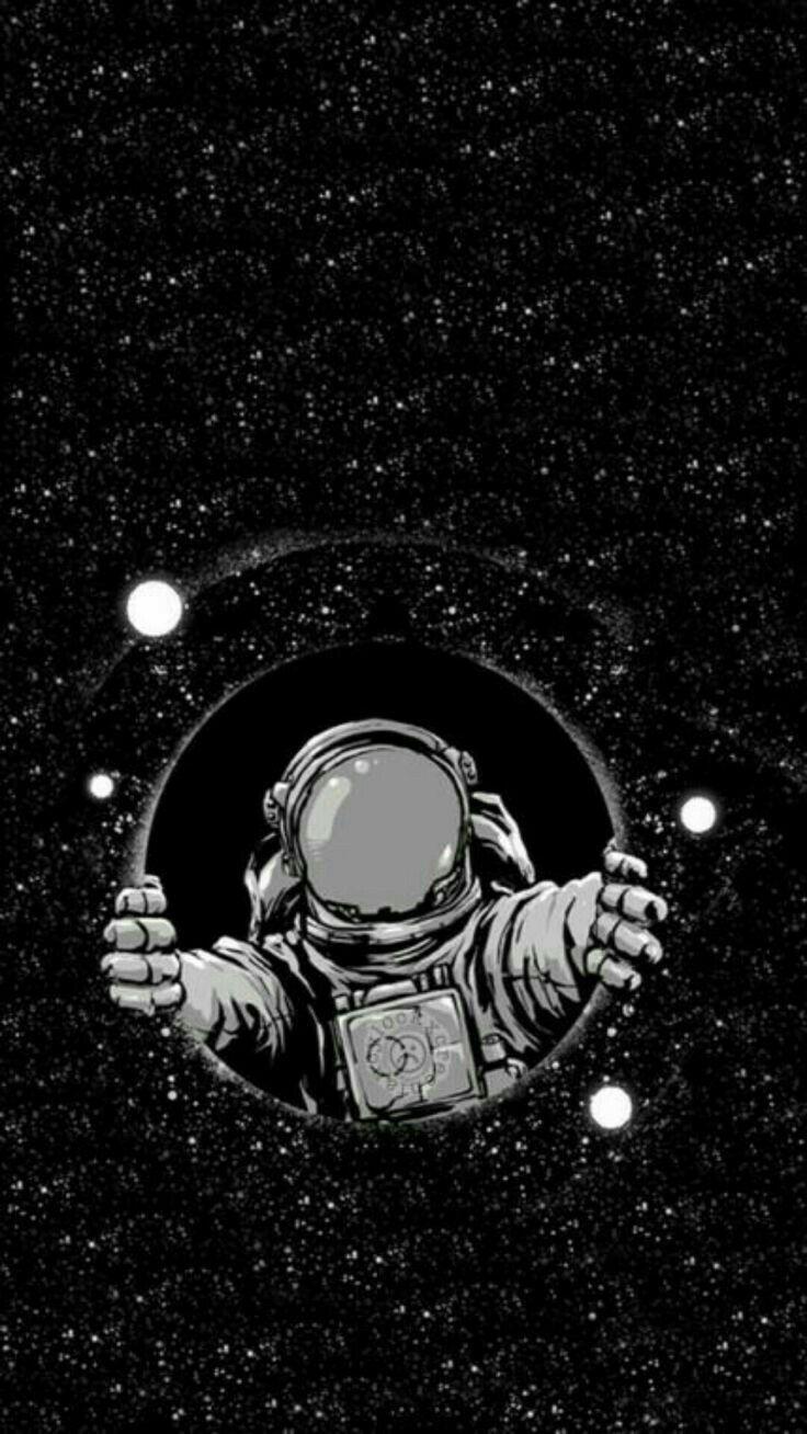 iPhone Wallpaper. Astronaut, Outer space, Illustration