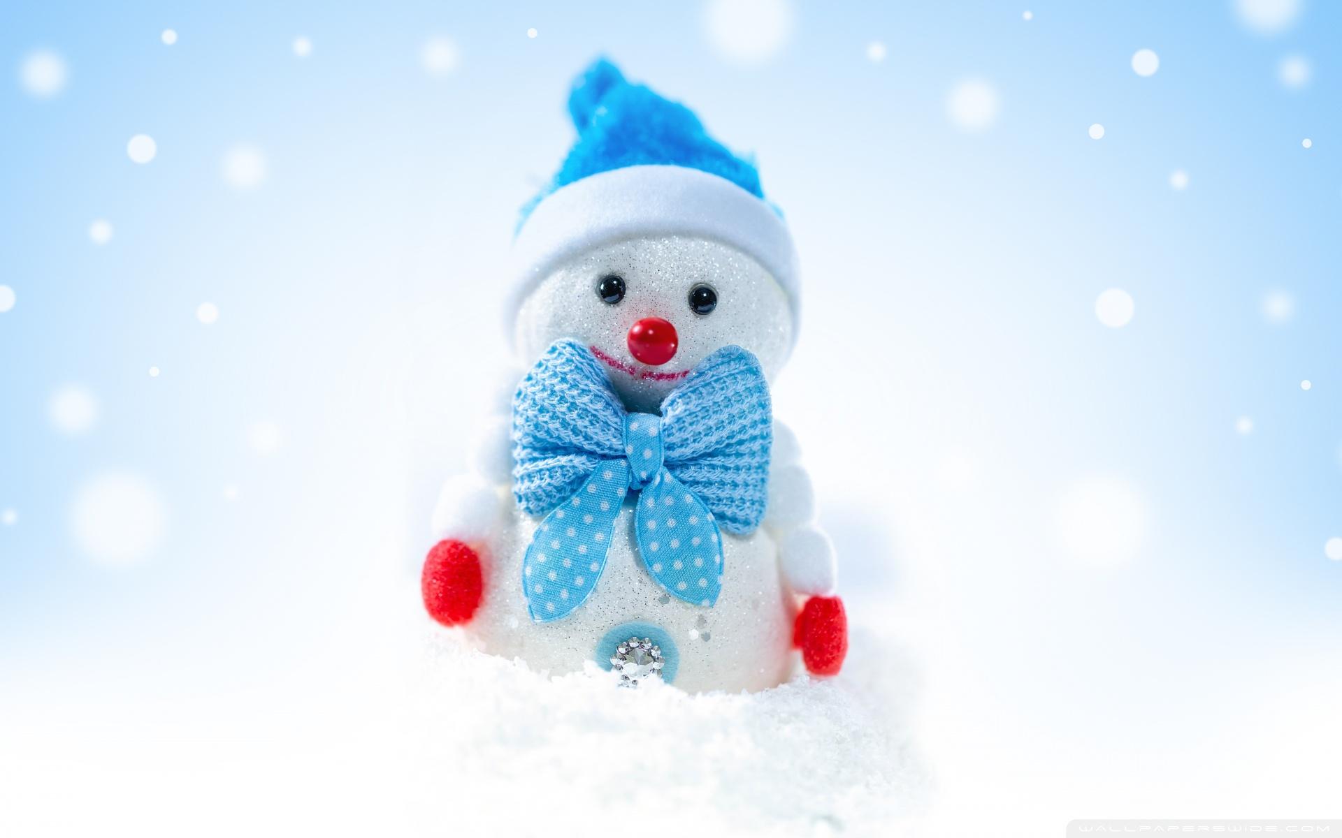 Christmas Snowman Winter, Snowflakes Ultra HD Desktop
