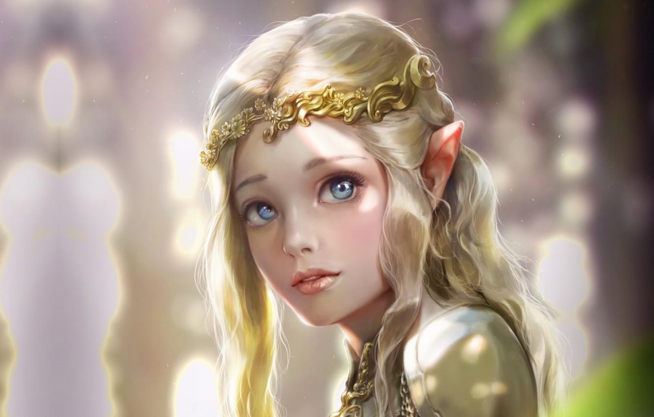 Wallpaper girl, elf, fantasy, art, elf, Princess, Elven