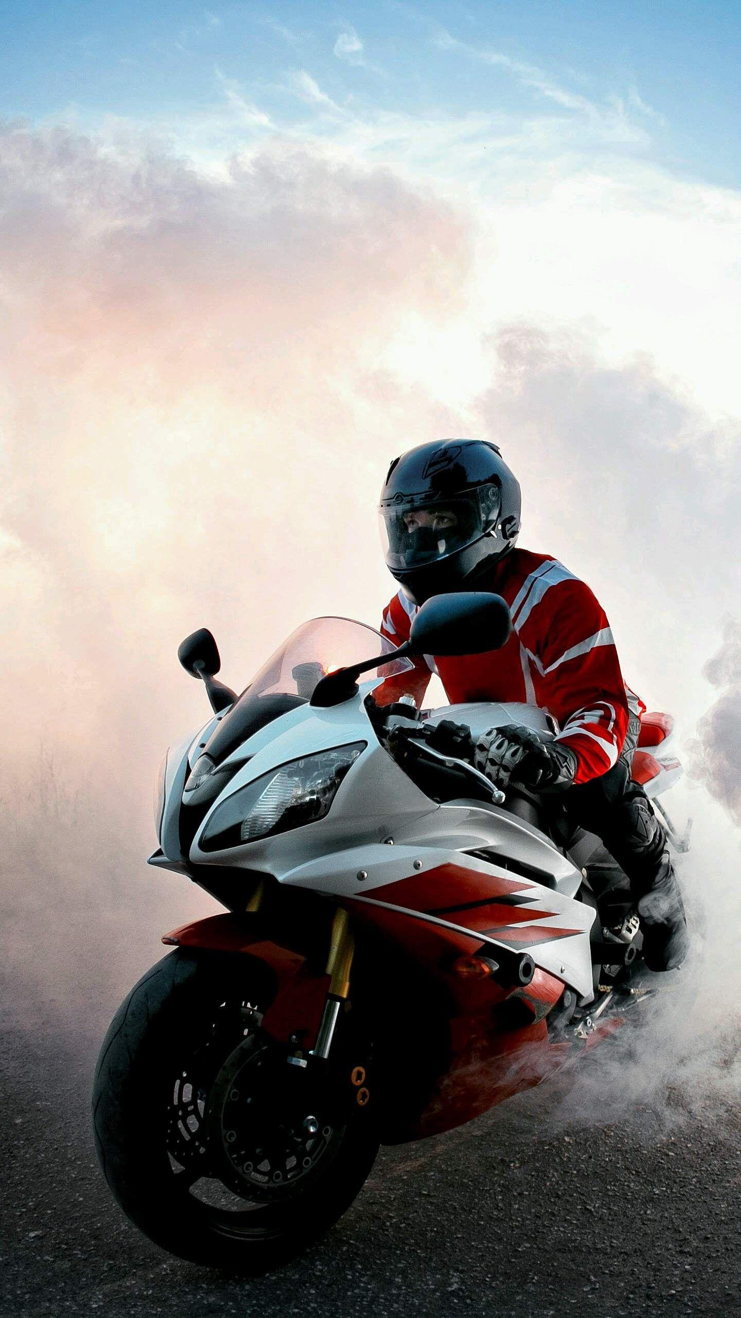 Kawasaki Super Bike Burnout iPhone Wallpaper