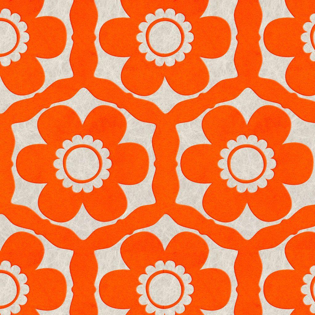 Tangerine Geometric Wallpaper