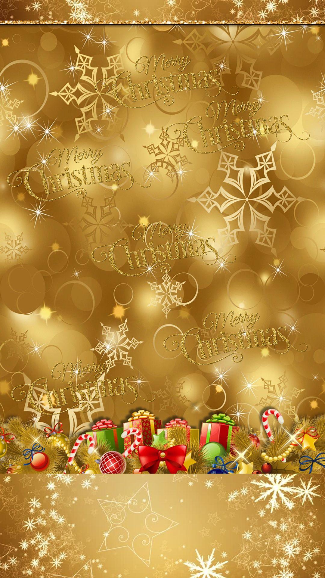 Gold Merry Christmas Wallpapers Wallpaper Cave