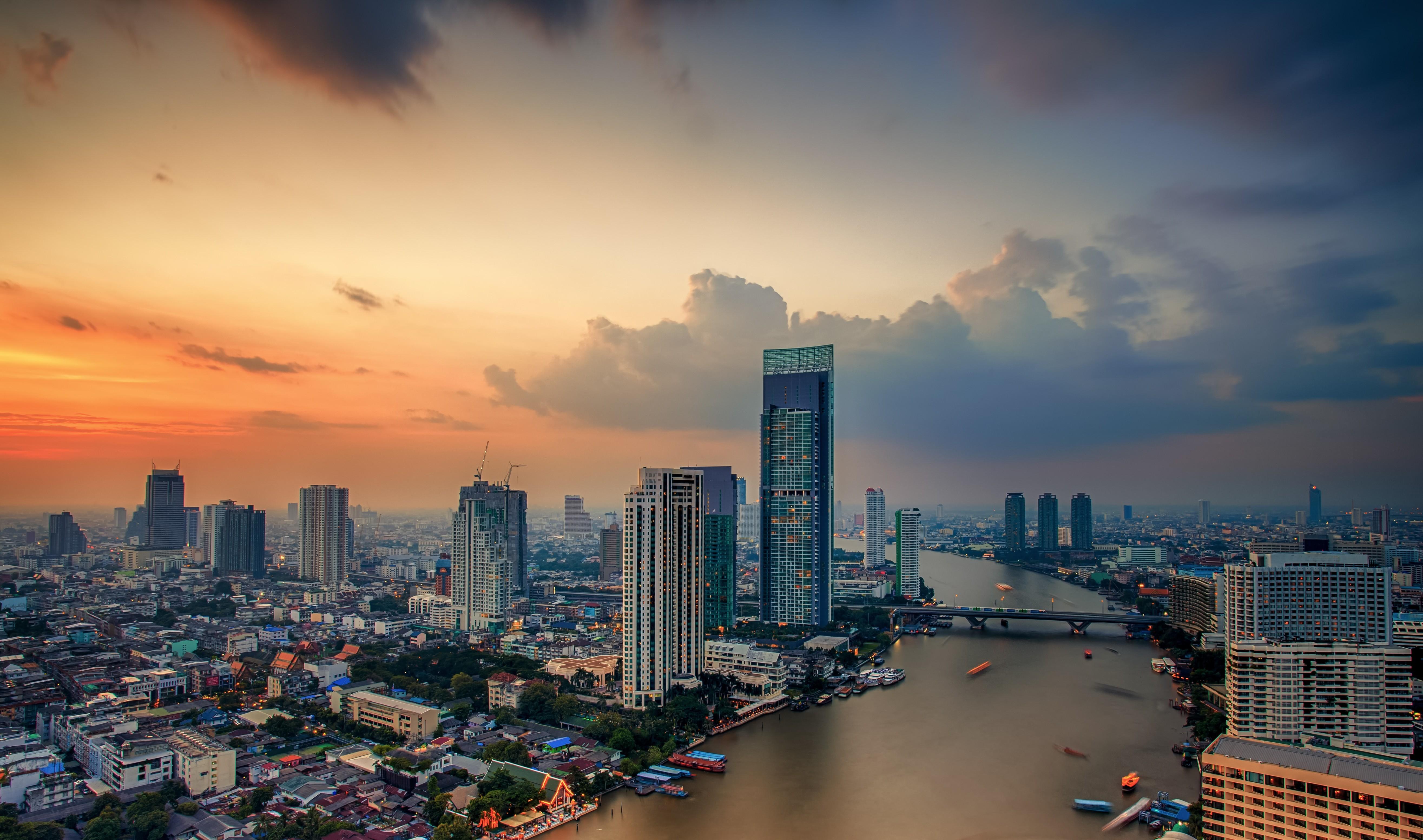 perspective, Thailand, Thai, Bangkok, City, River, Landscape