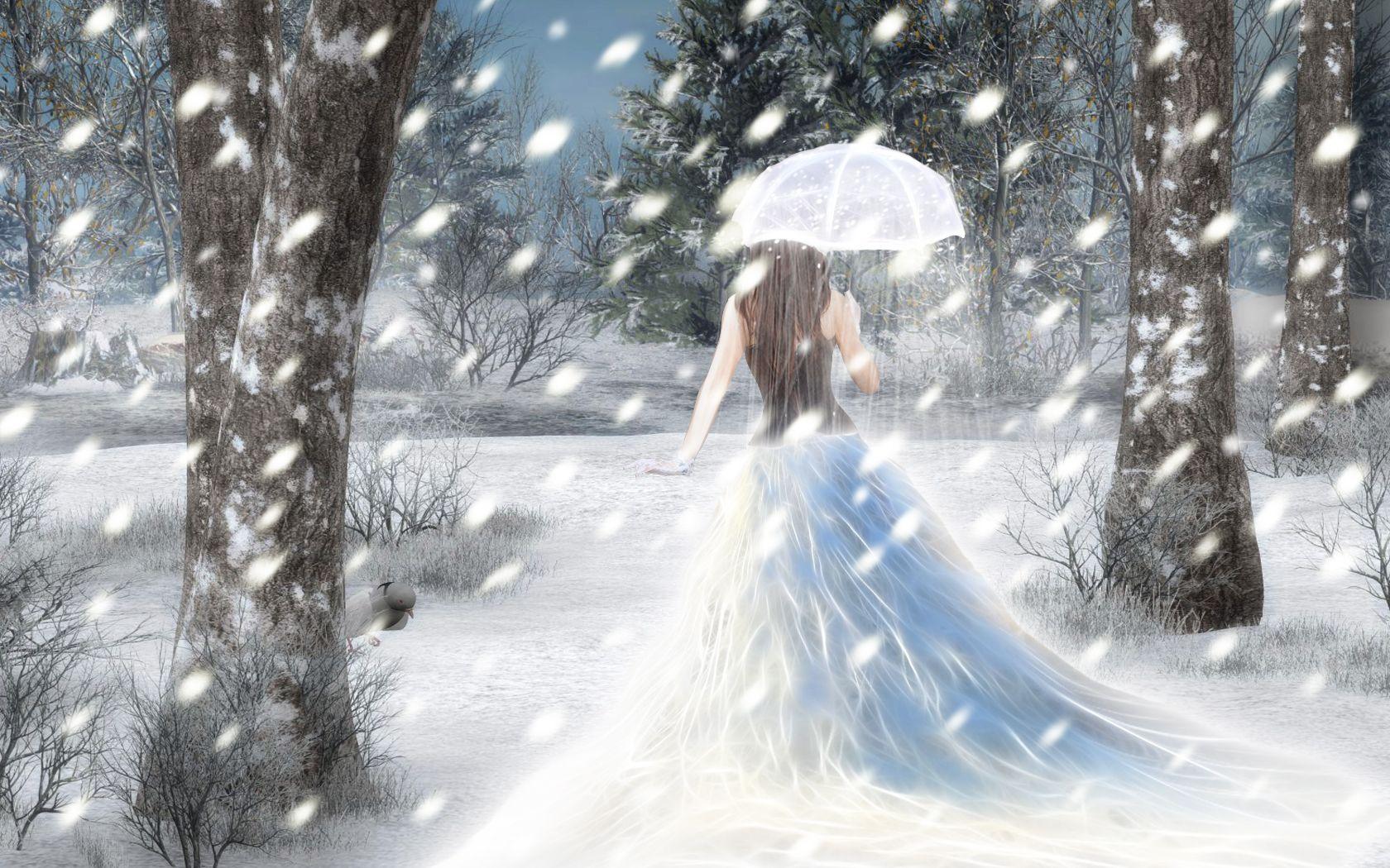 Beautiful Winter Illustrations and Wallpaper. Dps for girls, Girl wallpaper, Stylish dp