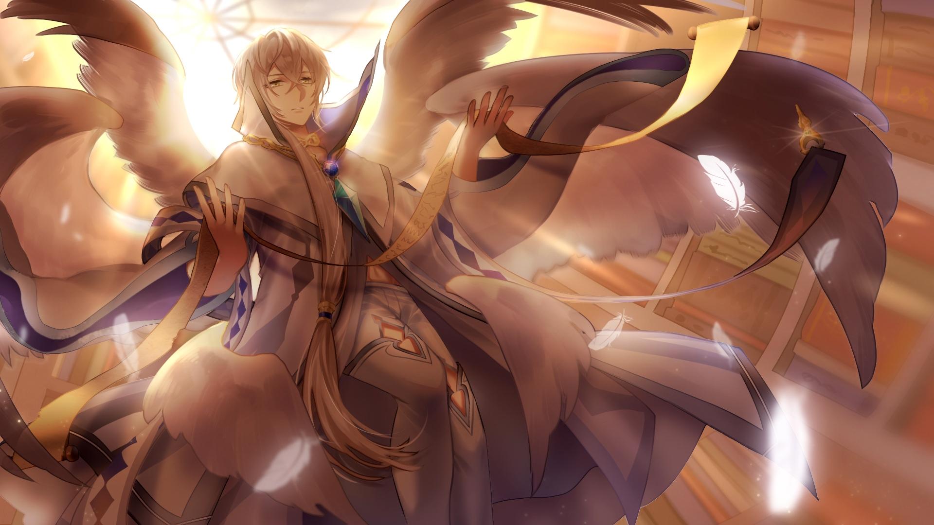 Download 1920x1080 Shimotsuki Shun, Angel, Wings, Tsukiuta