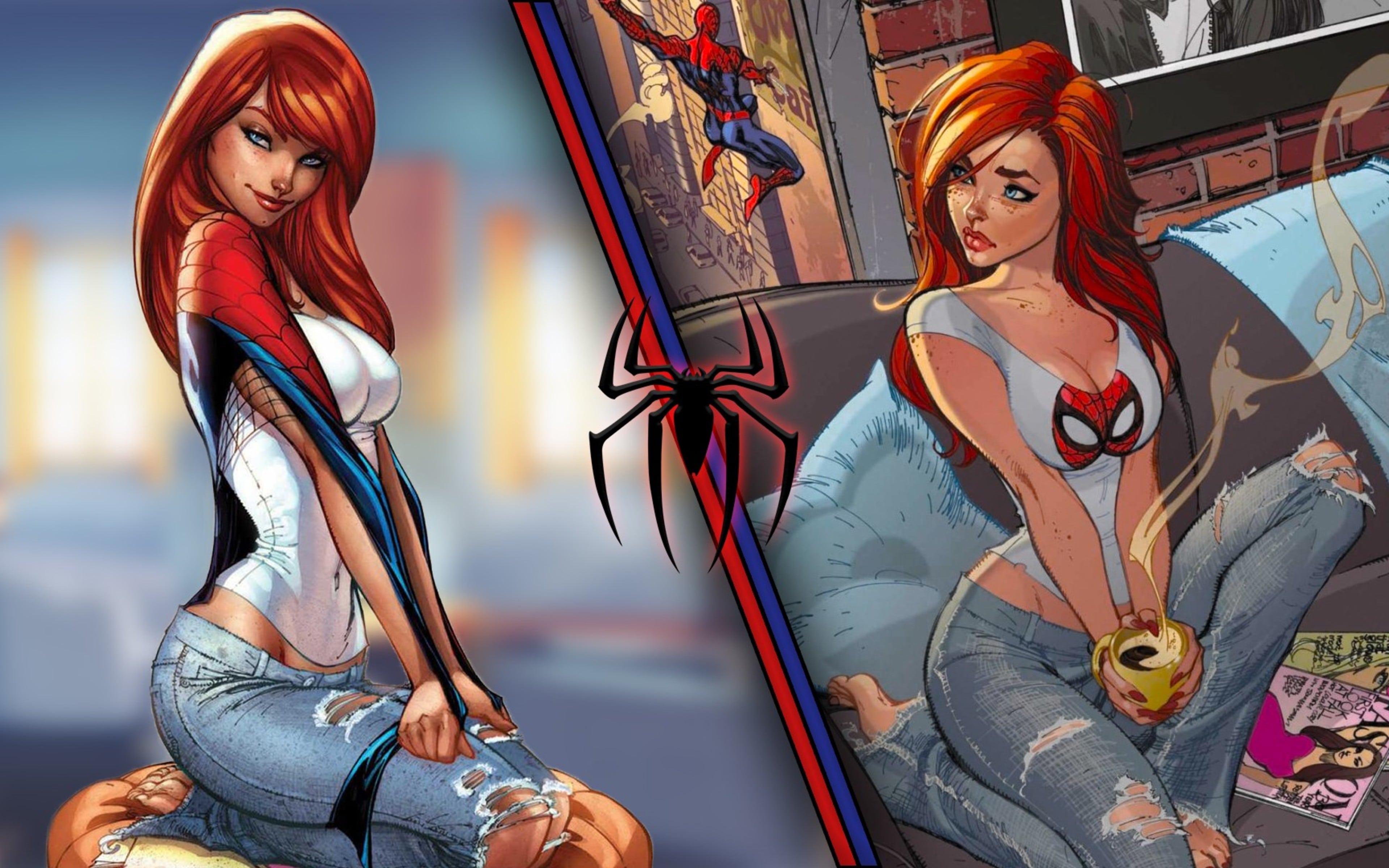 Awesome mary jane watson spider man drawing Wallpaper
