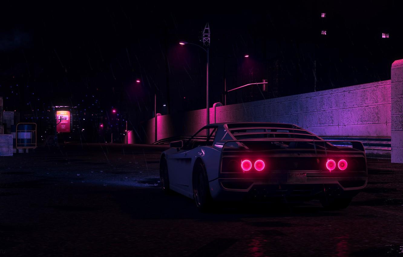 Wallpaper Auto, Machine, Rain, Graphics, Rain, Neon, Synth, Retrowave, Synthwave, New Retro Wave, Futuresynth, Sintav, Retrouve, Outrun image for desktop, section рендеринг