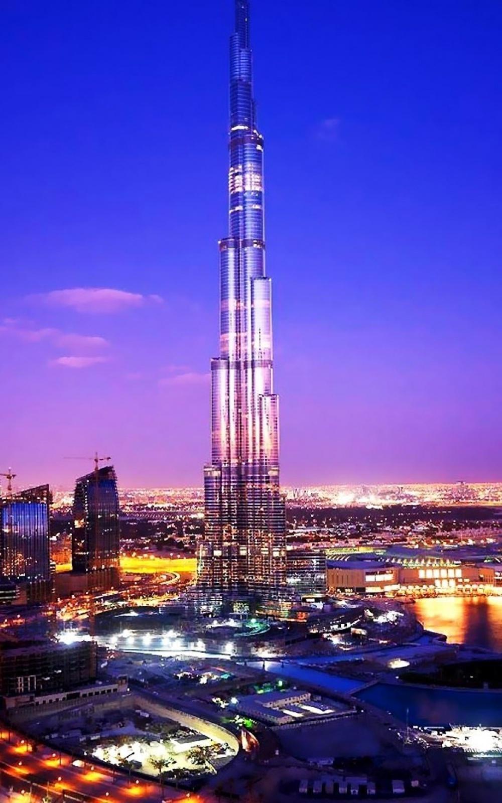 Free download Burj Khalifa Dubai Skyline iPhone 6 Plus HD