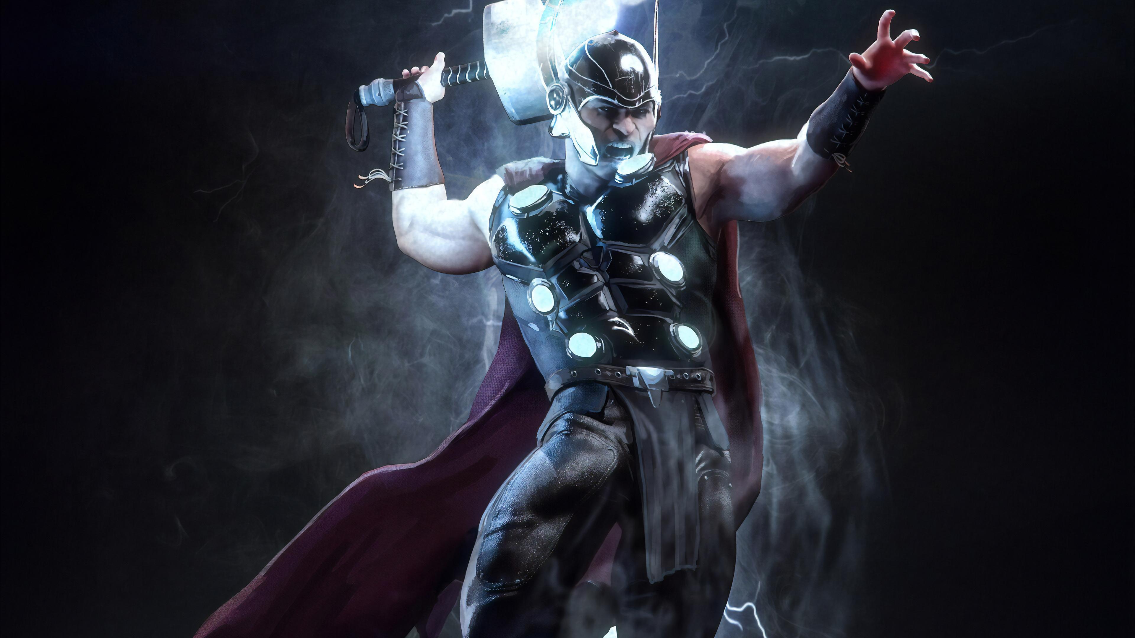Thor Marvel Superhero, HD Superheroes, 4k Wallpaper, Image