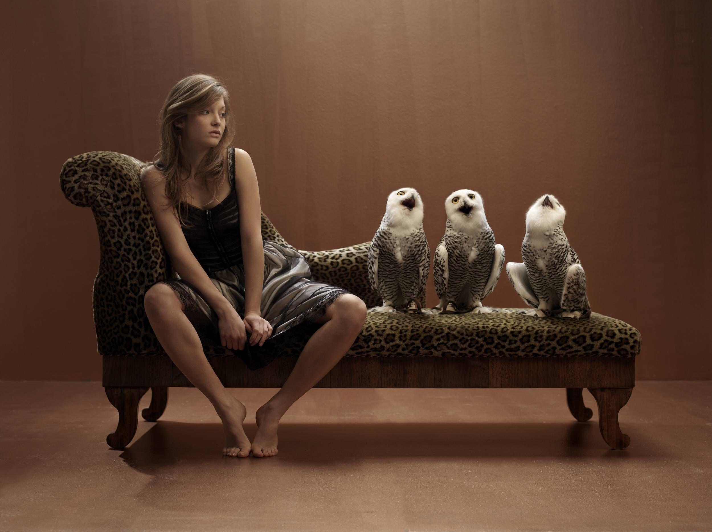 Owl Women Wallpaper