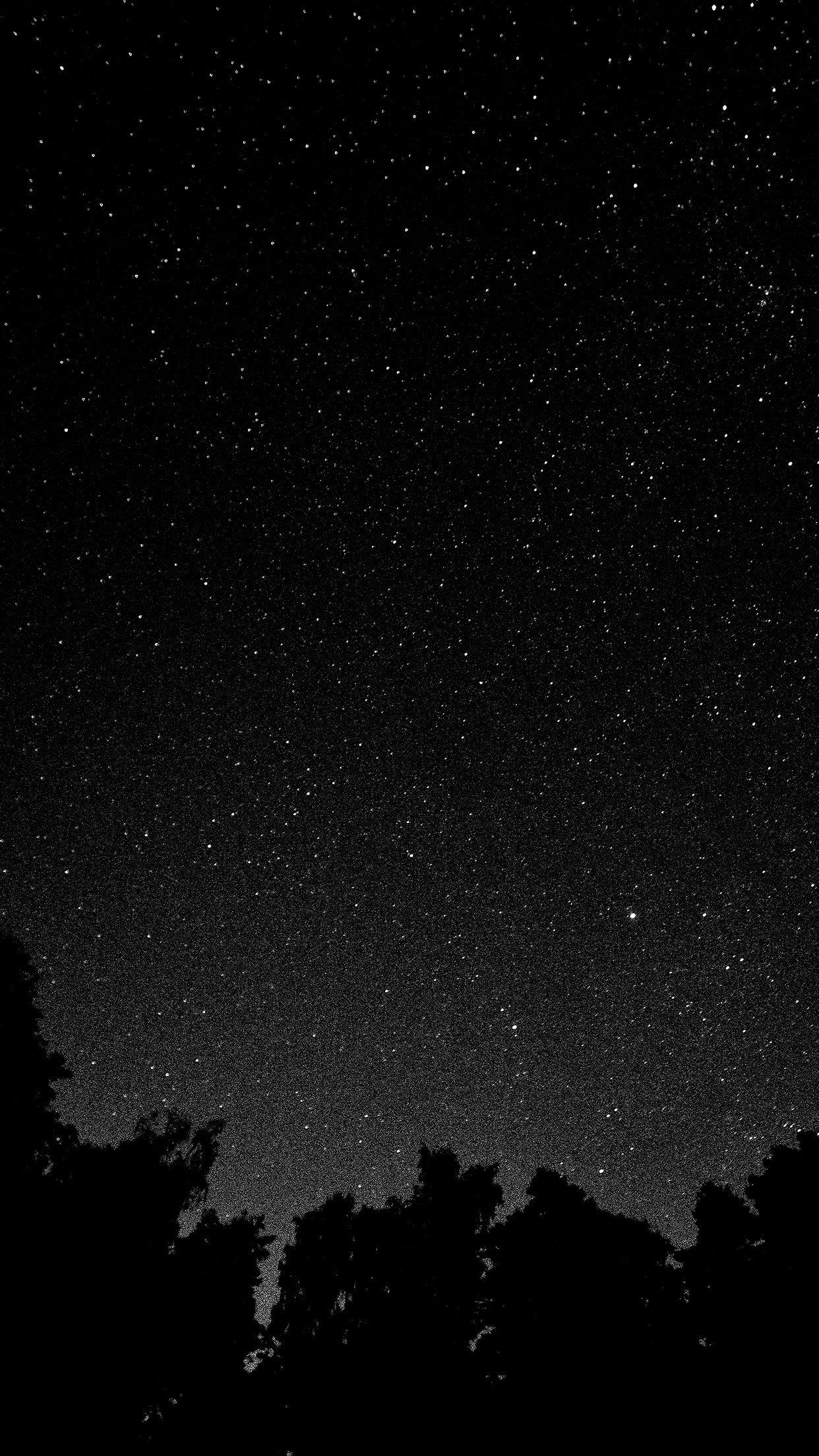 Starry Night Sky Star Galaxy Space White Black Android