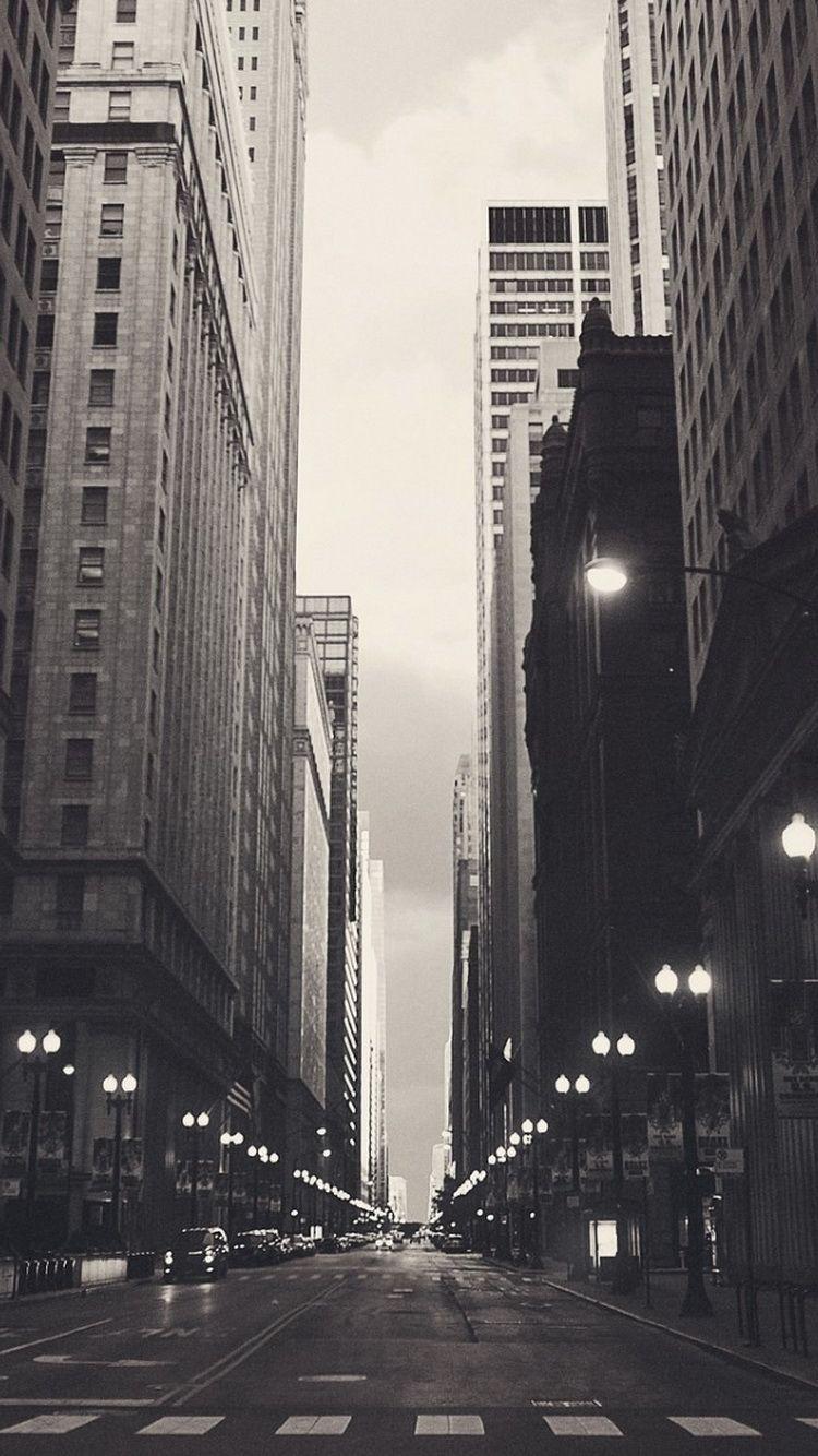 Financial District Chicago Street iPhone 6 Wallpaper. Planos de fundo, Plano de fundo iphone, Cidade