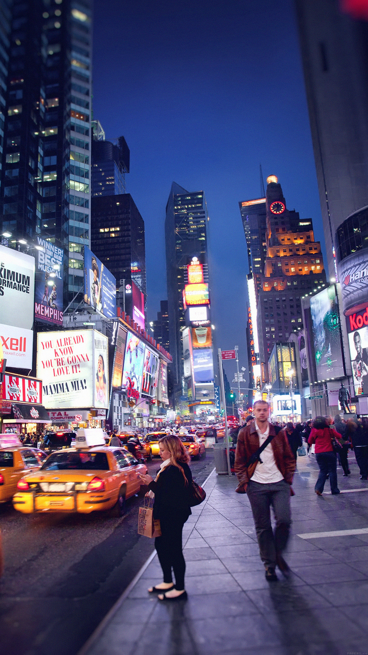 New York Street Night City Android wallpaper HD wallpaper