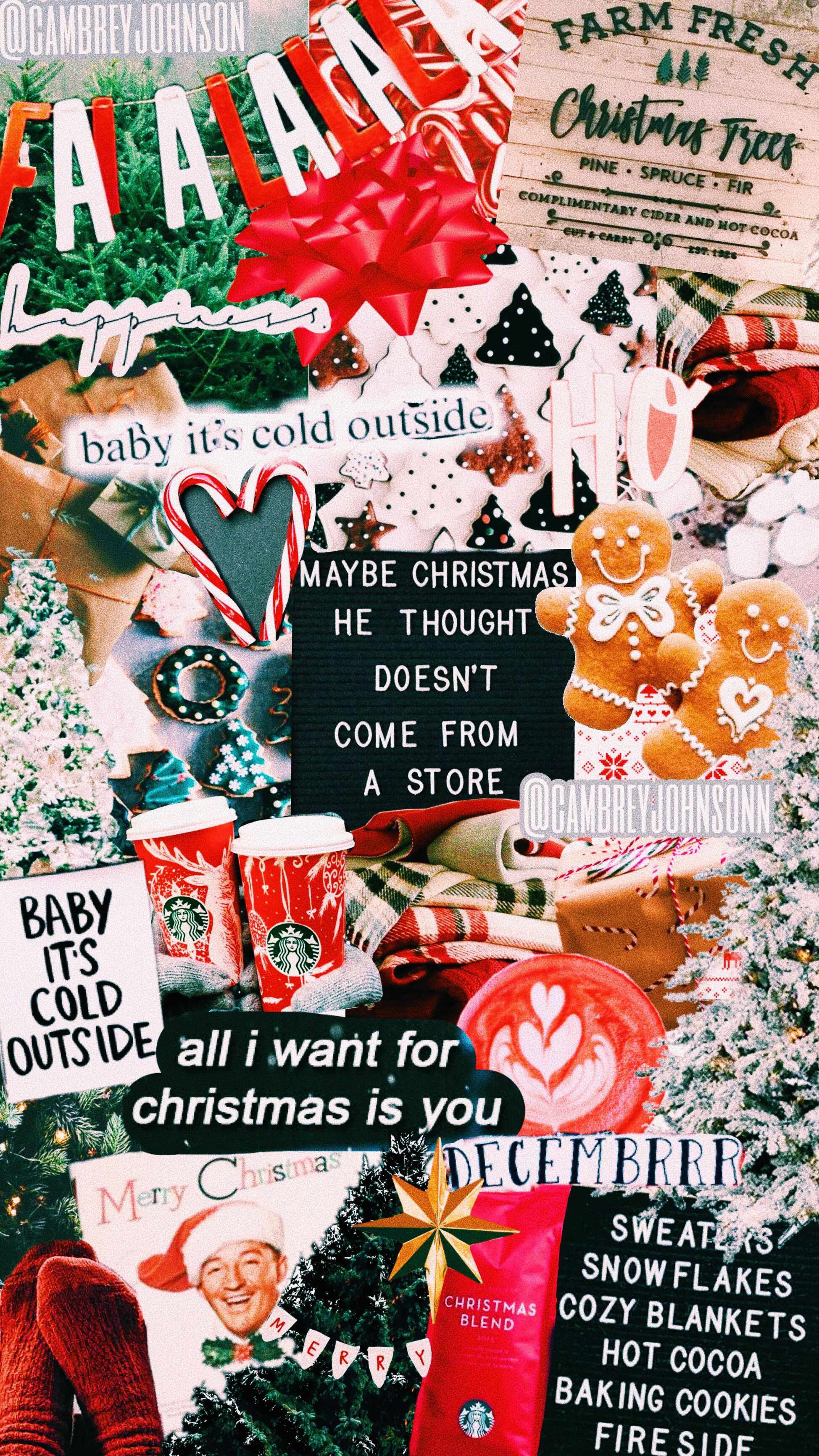 ig & vsco. Christmas collage, Christmas phone wallpaper, Wallpaper iphone christmas