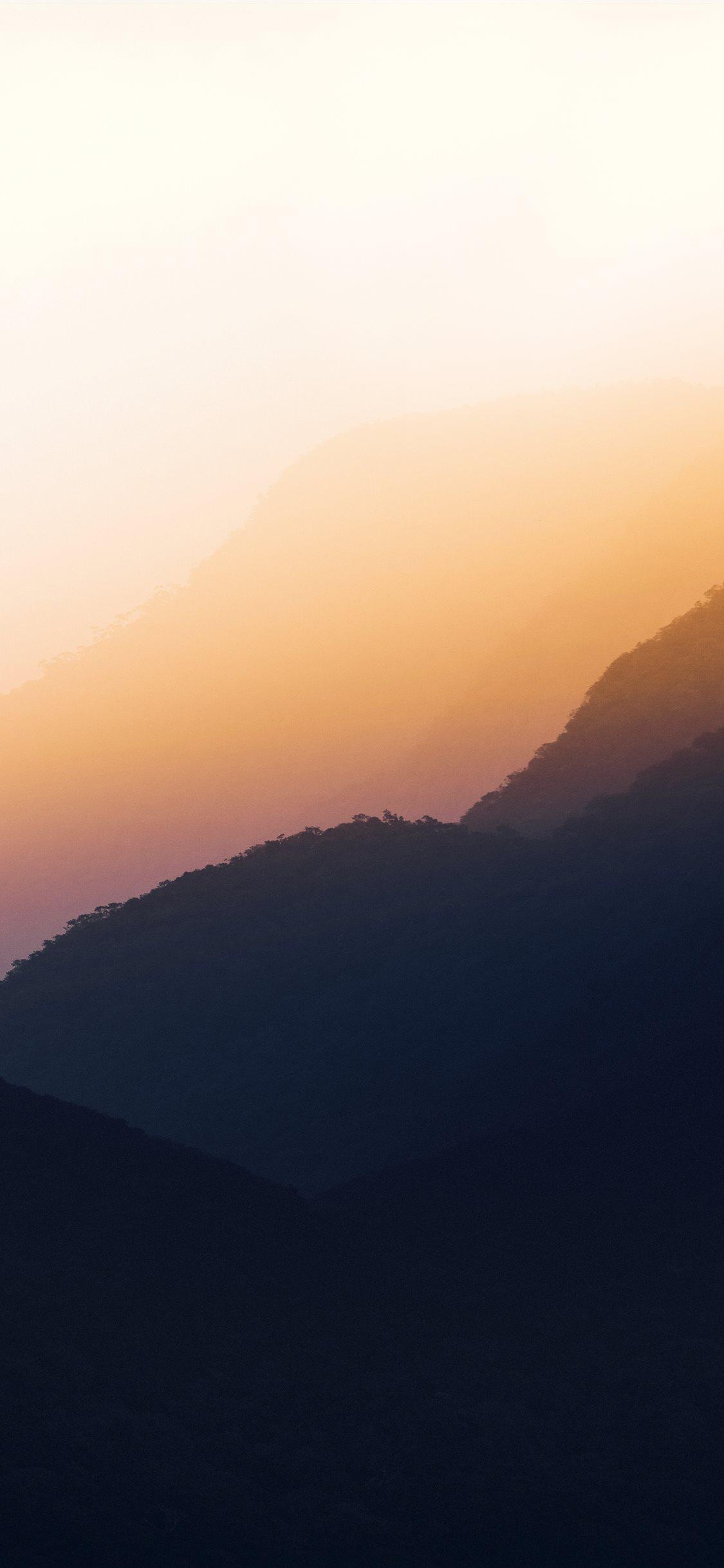 sunrise view on mountain iPhone X Wallpaper Free Download
