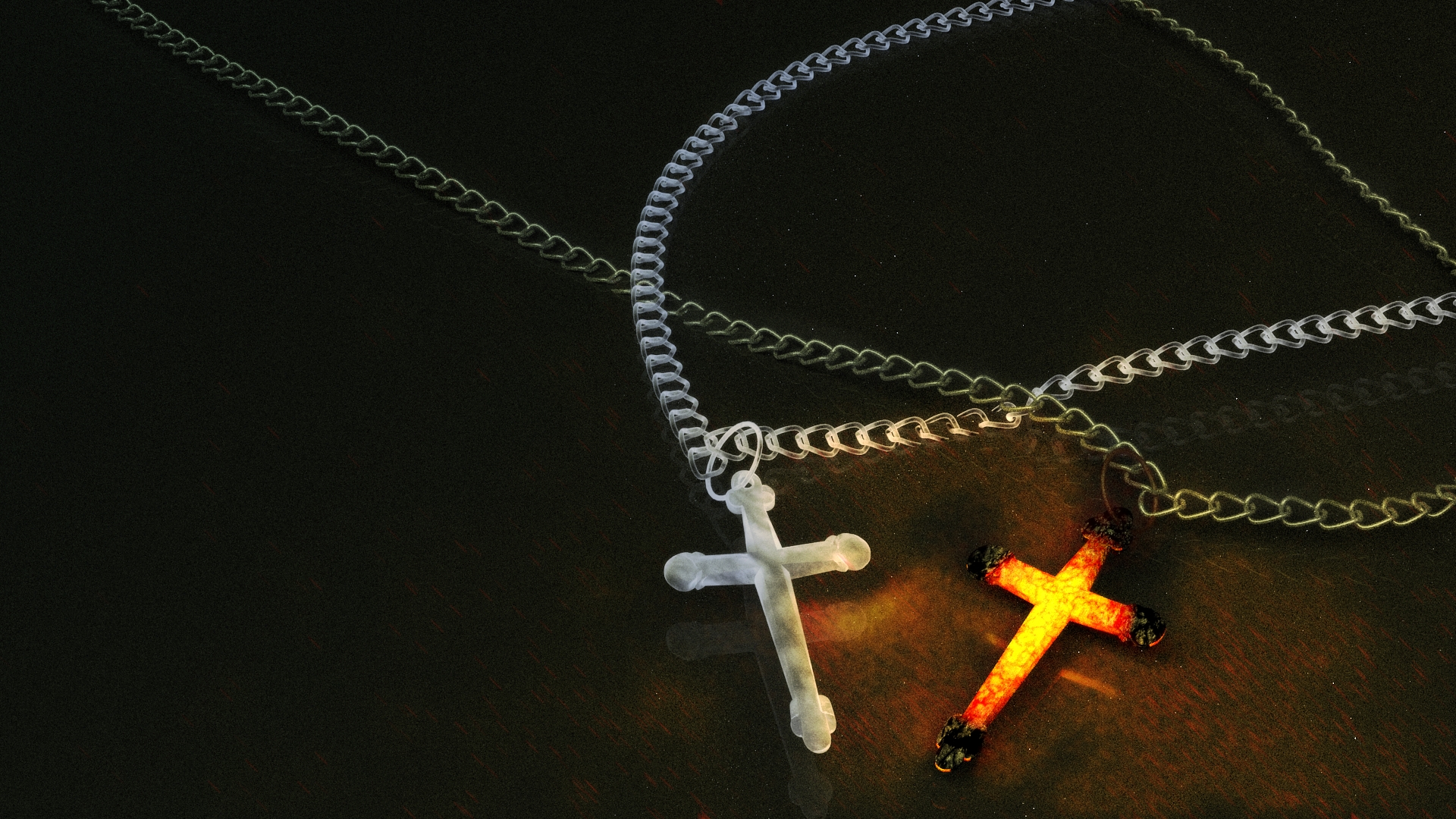 Cross with Chain Wallpaper HD