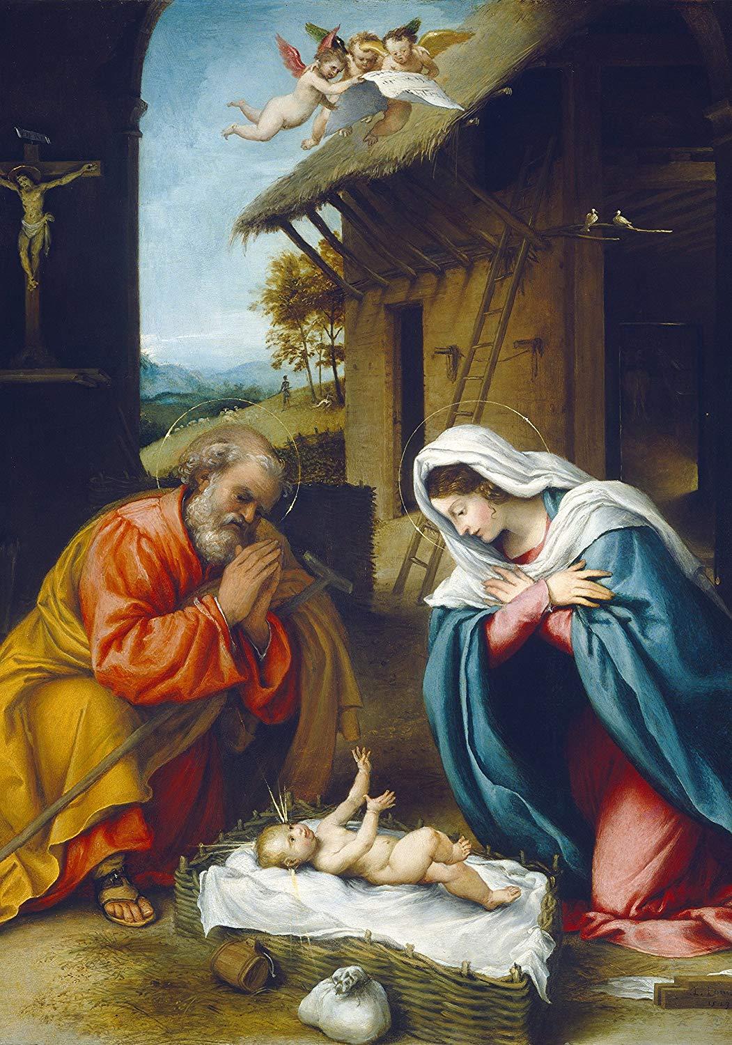 Holy Family portrait Nativity Scene Christmas