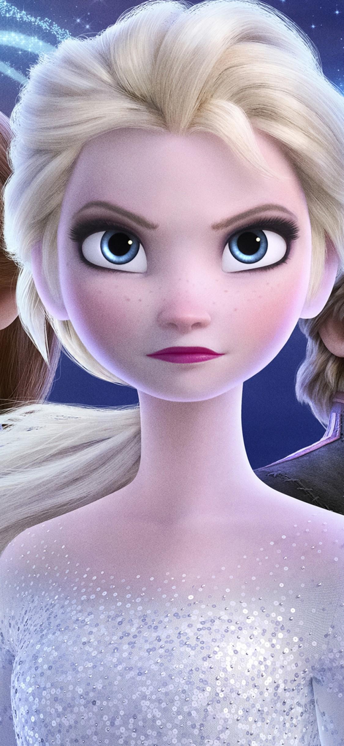 Download 1125x2436 Frozen Queen Elsa, Animation, Anna