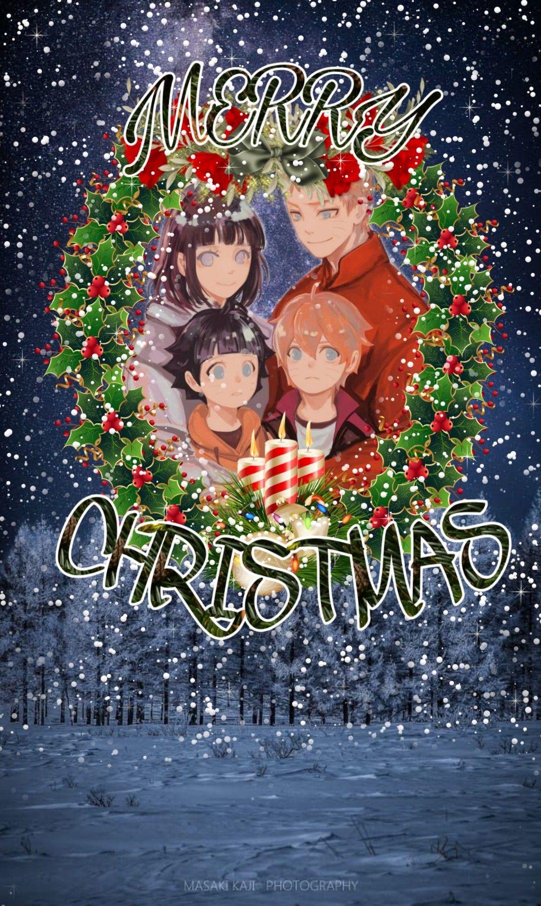 Naruto and Hinata art christmas happy merry christmas no pony  winter HD phone wallpaper  Peakpx